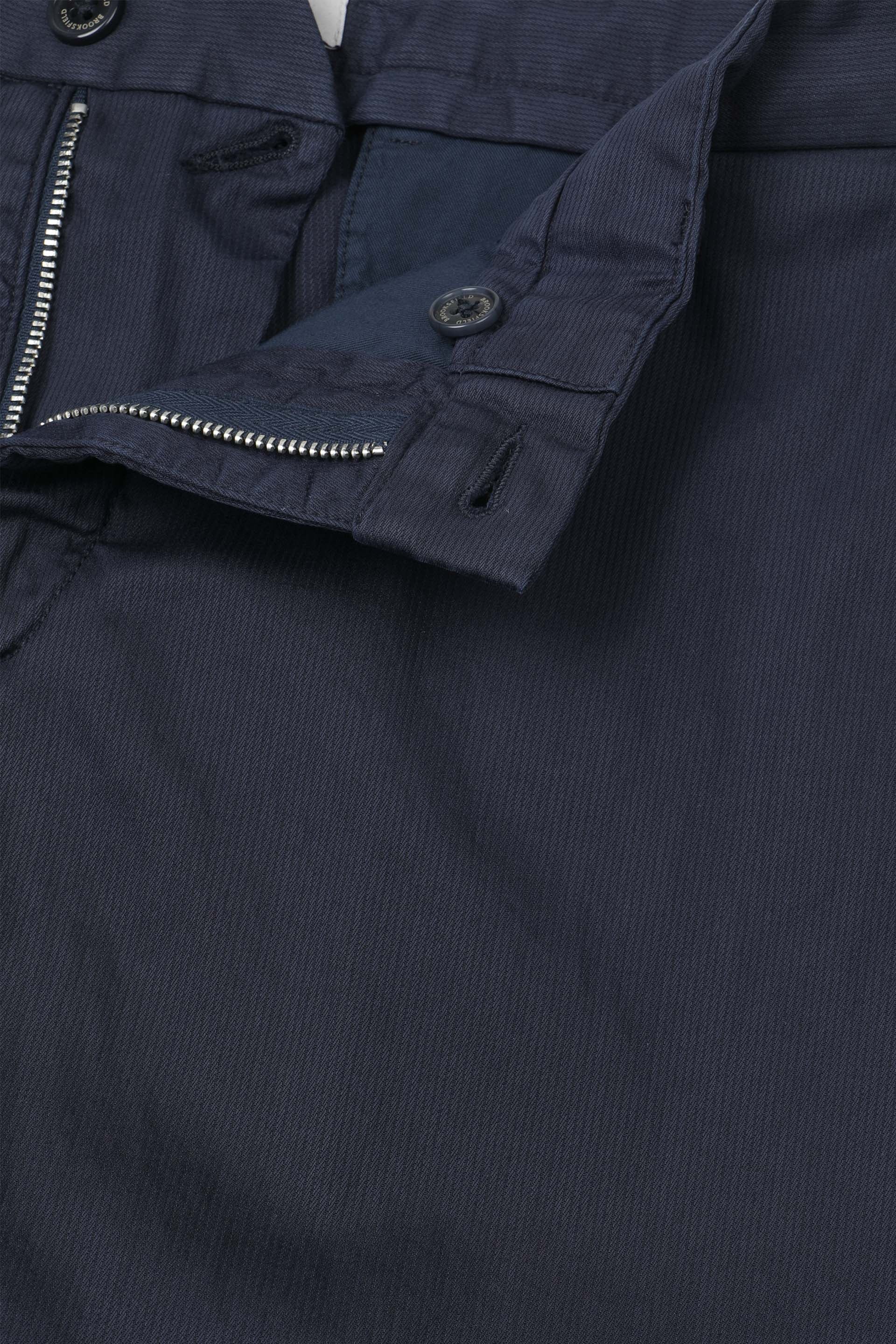 PANTALONE, MARCELLO-CHINO CON PINCES,  COTONE OPERATO STRETCH UNITO, TINTO CAPO - Navy blue