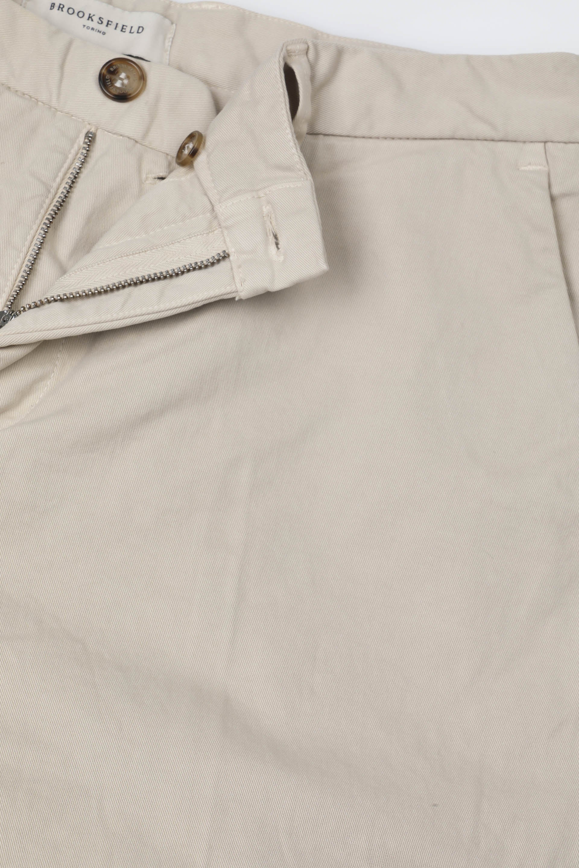 UOMO-PANTALONE CHINO SLIM TESSUTO GABARDINE COTONE STRETCH SMERIGLIATO, TINTO CAPO DIRETTO - Geyser