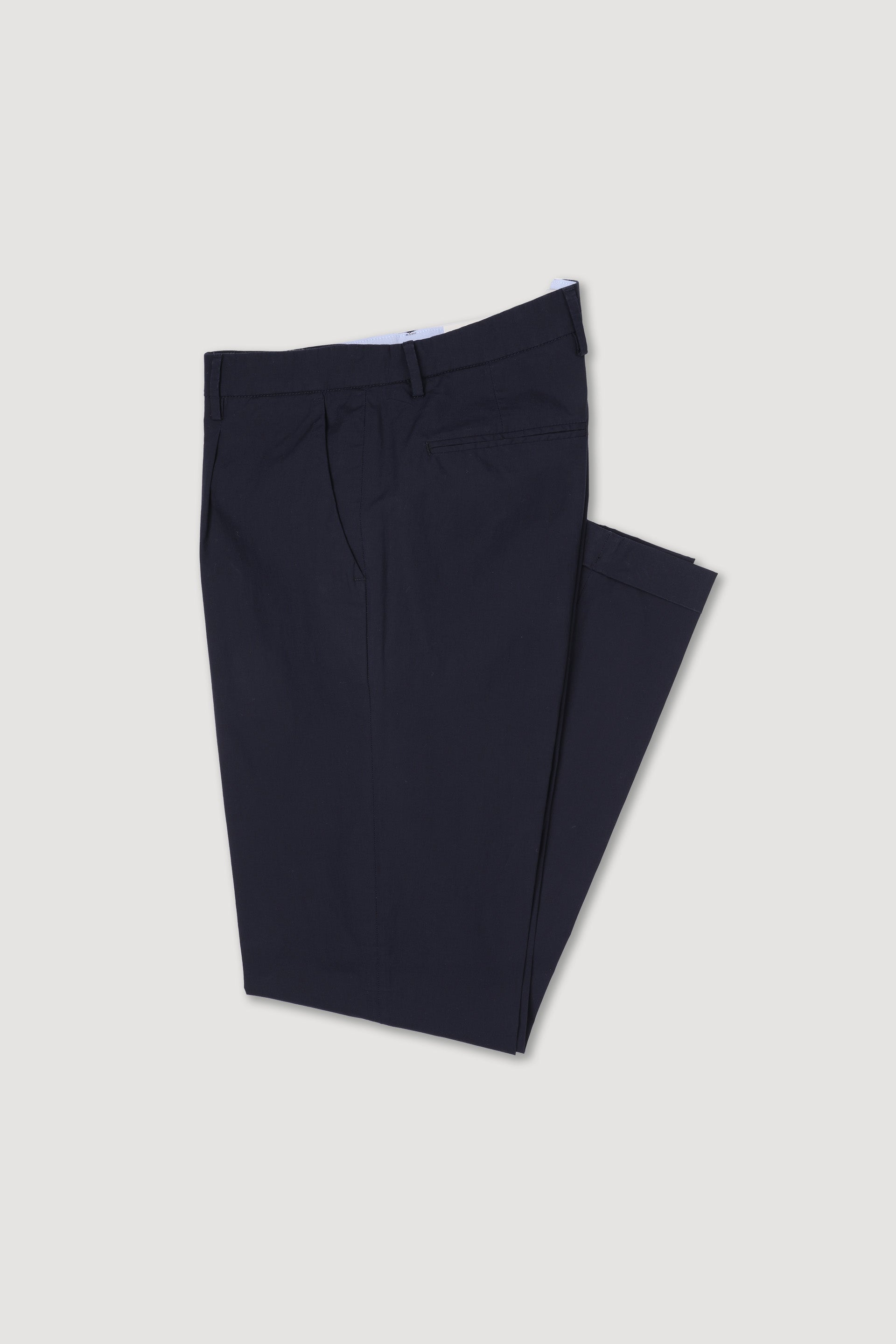 PANTALONE, DEAN-CHINO, POPLIN COTONE NYLON STRETCH UNITO - Navy blue