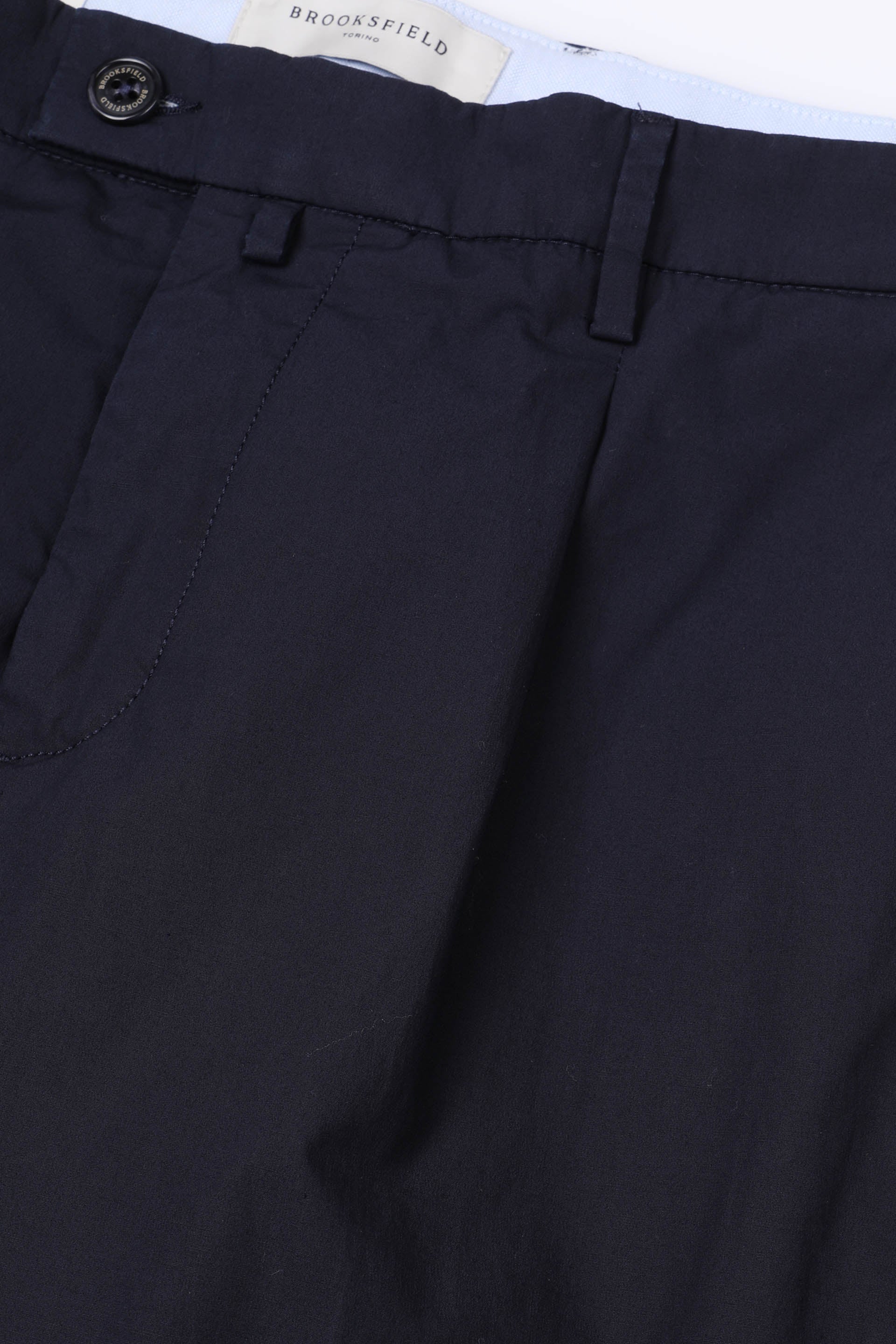 PANTALONE, DEAN-CHINO, POPLIN COTONE NYLON STRETCH UNITO - Navy blue