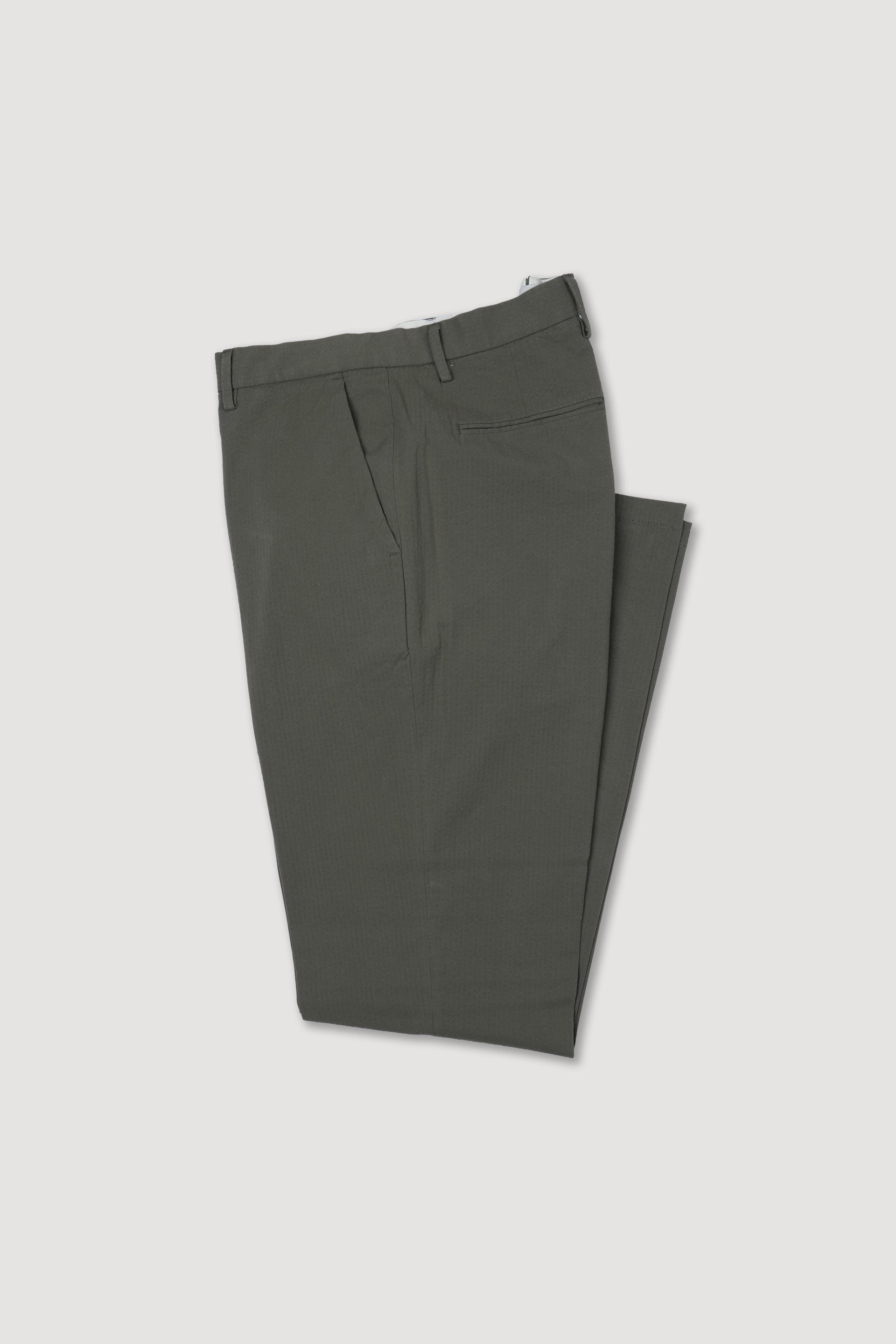 PANTALONE, DEAN-CHINO, POPLIN COTONE NYLON STRETCH UNITO - Origano