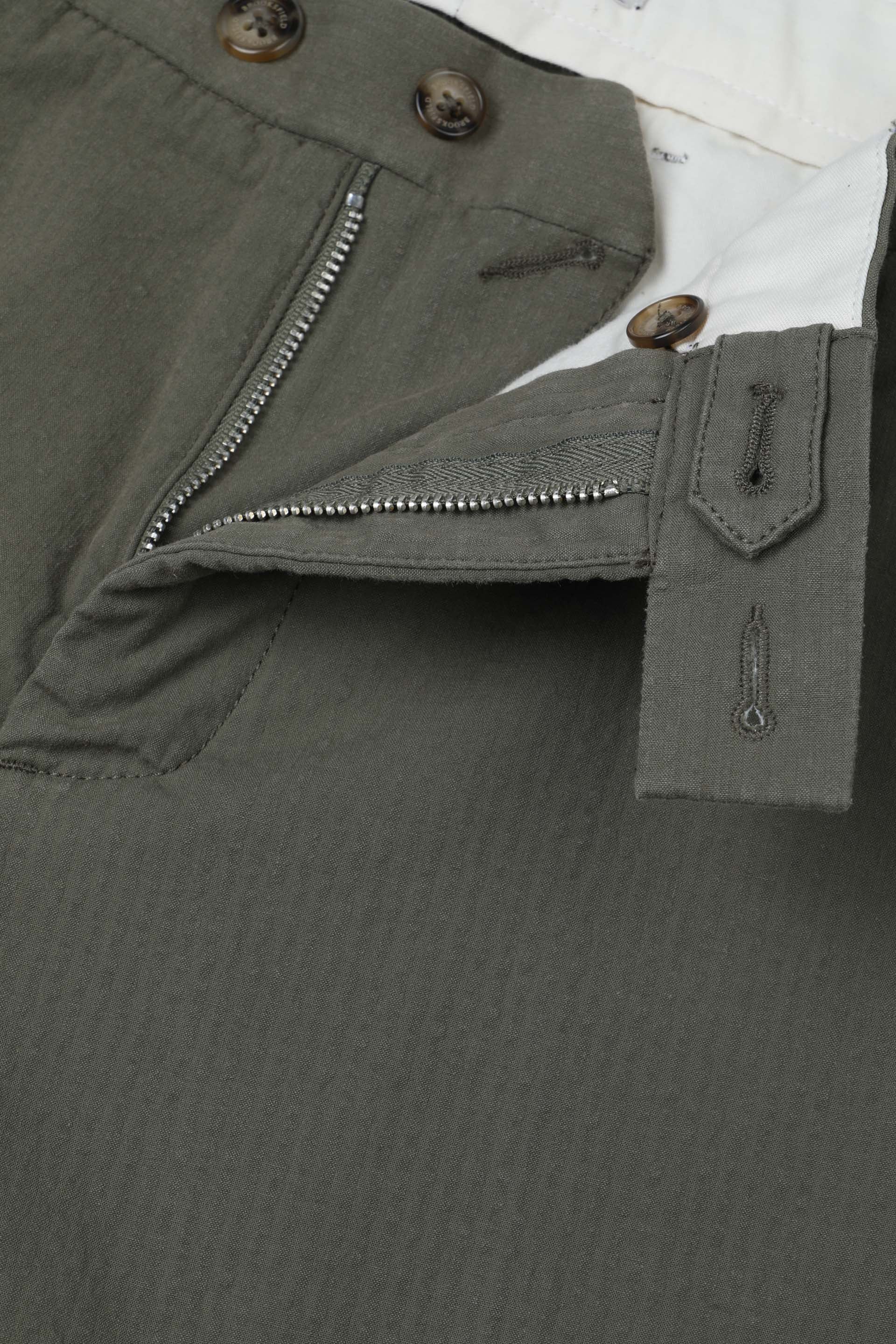 PANTALONE, DEAN-CHINO, POPLIN COTONE NYLON STRETCH UNITO - Origano
