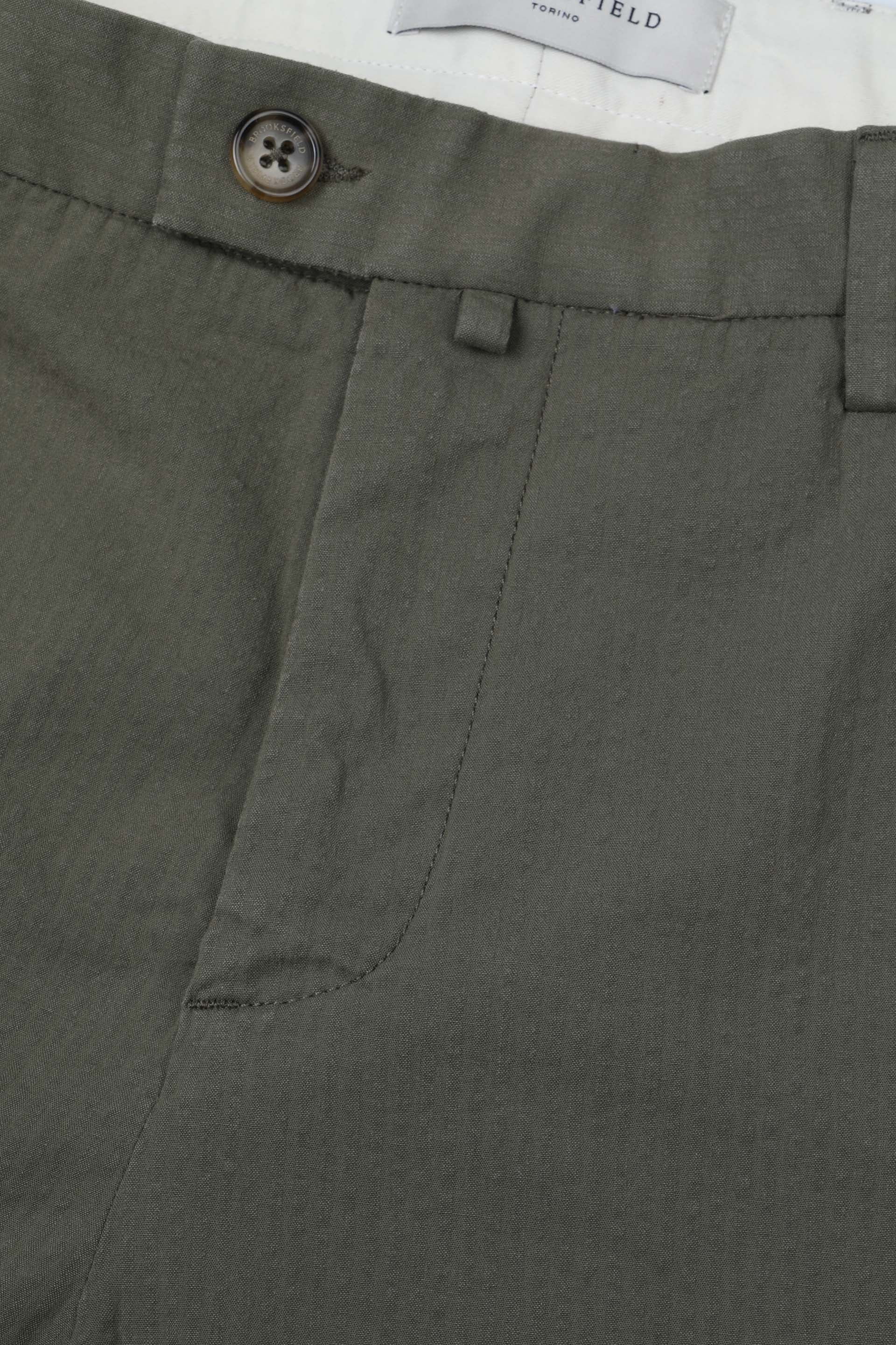 PANTALONE, DEAN-CHINO, POPLIN COTONE NYLON STRETCH UNITO - Origano