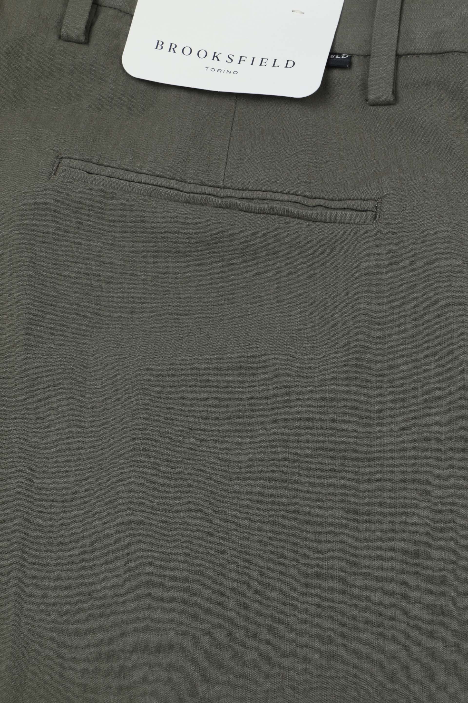 PANTALONE, DEAN-CHINO, POPLIN COTONE NYLON STRETCH UNITO - Origano