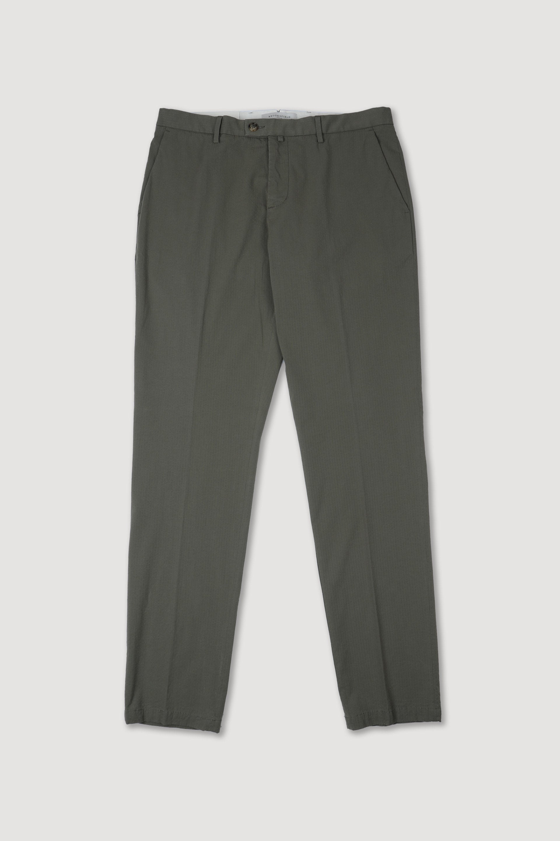 PANTALONE, DEAN-CHINO, POPLIN COTONE NYLON STRETCH UNITO - Origano