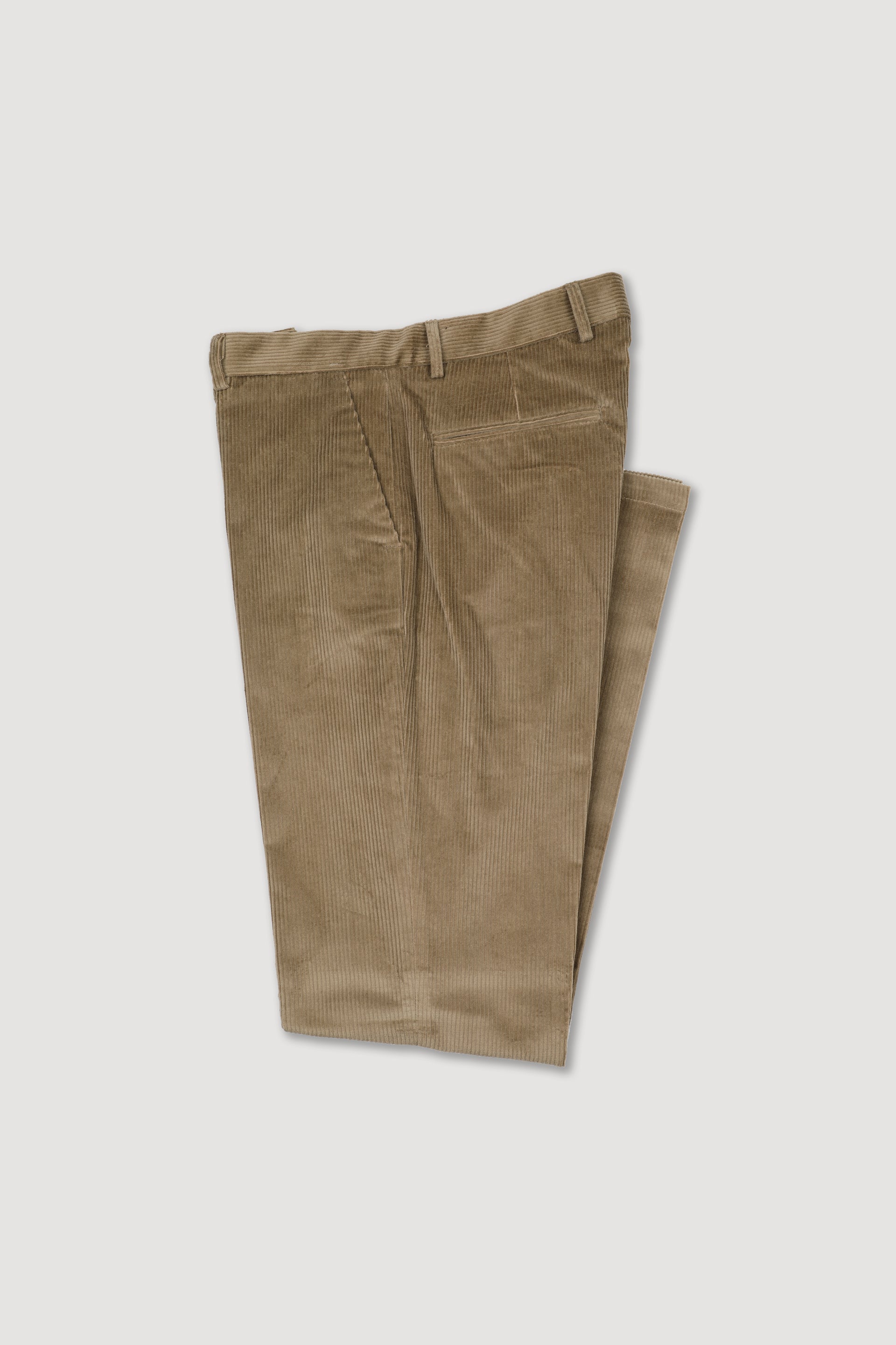 Pantalone chino James in velluto a coste di cotone stretch, slim fit. Beige - Farro