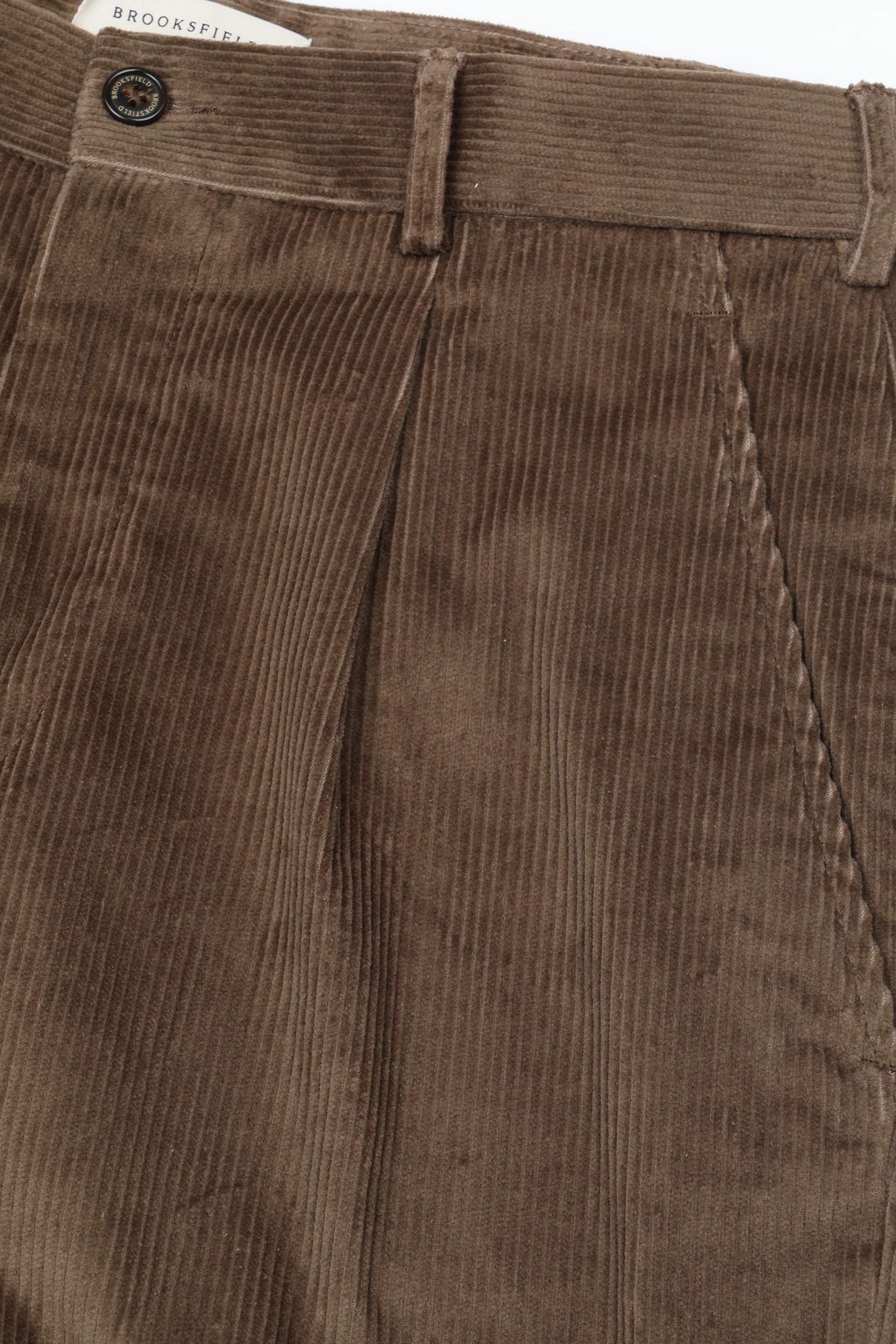 UOMO-PANTALONE CHINO CON PINCES VELLUTO COTONE STRETCH TINTO PEZZA - Fungo