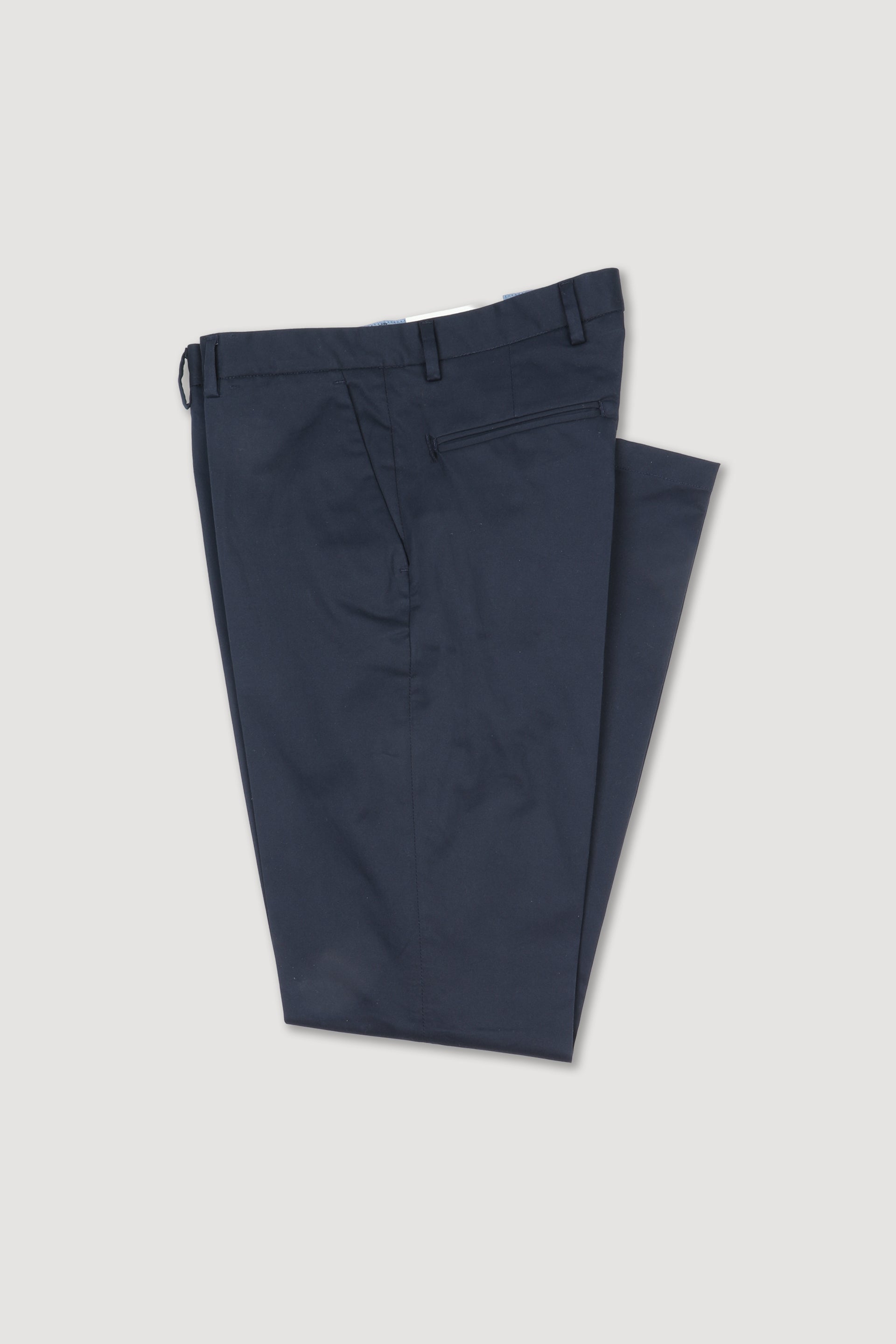 Pantalone chino James in twill di cotone stretch, slim fit. Blu - Navy