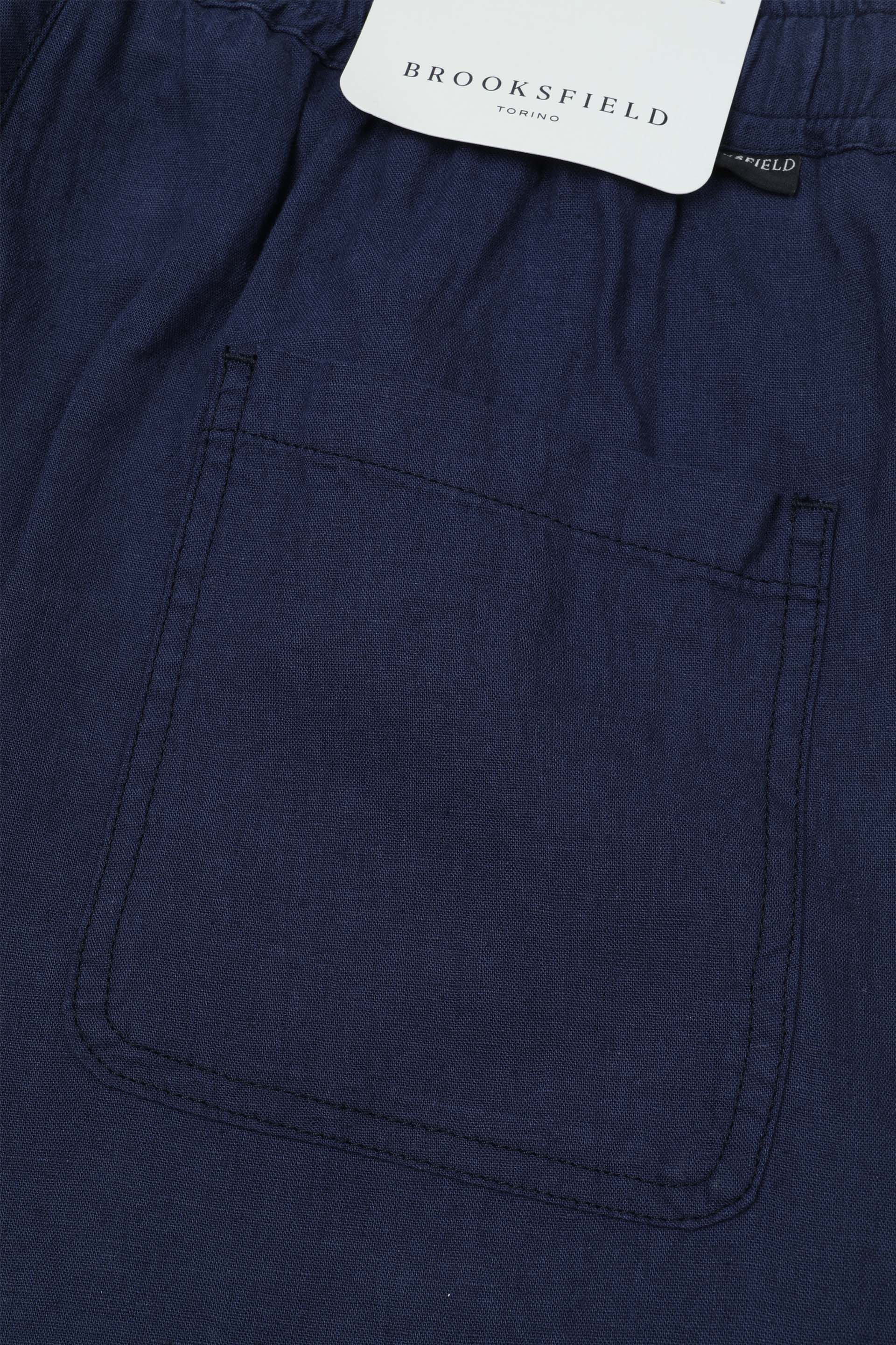 PANTALONE, SKIPPER, OXFORD MISTO LINO STRETCH RIGA, LAVATO - Universo