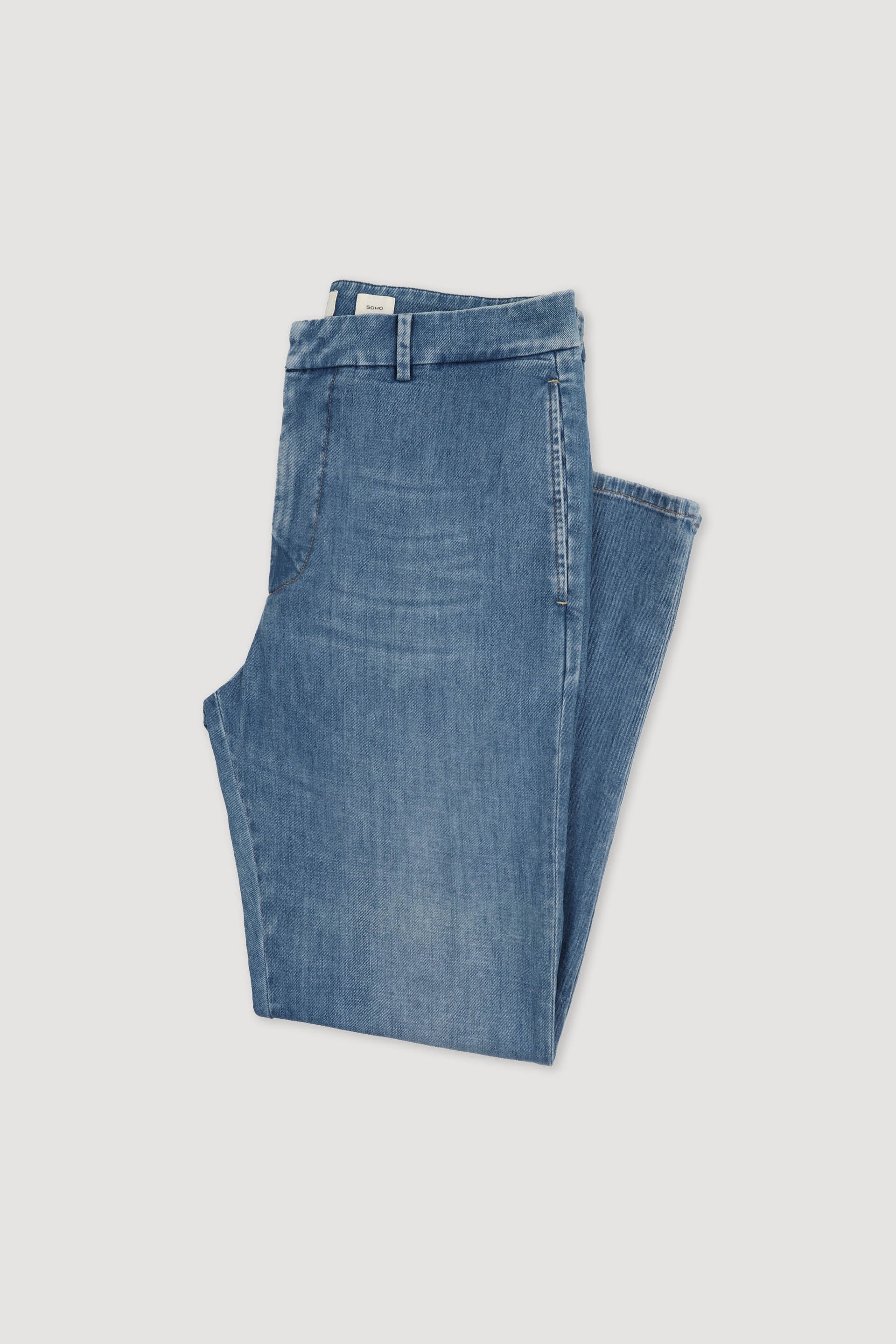 PANTALONE, SOHO, DENIM COTONE STRETCH UNITO, LAVATO SPECIALE - Vintage