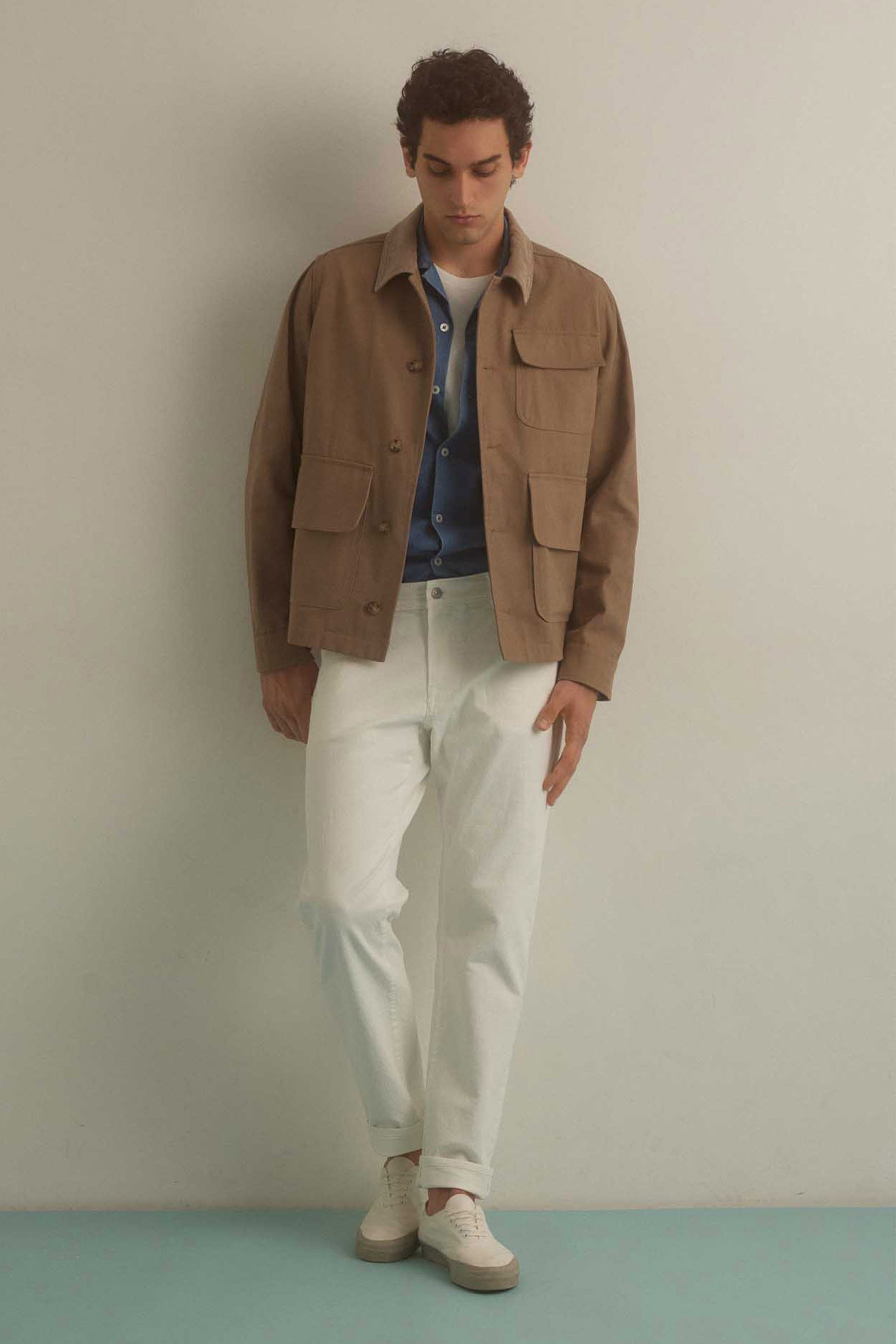 PANTALONE, HARRY-5 TASCHE, TWILL COTONE STRETCH UNITO, LAVATO SPECIALE - Off white