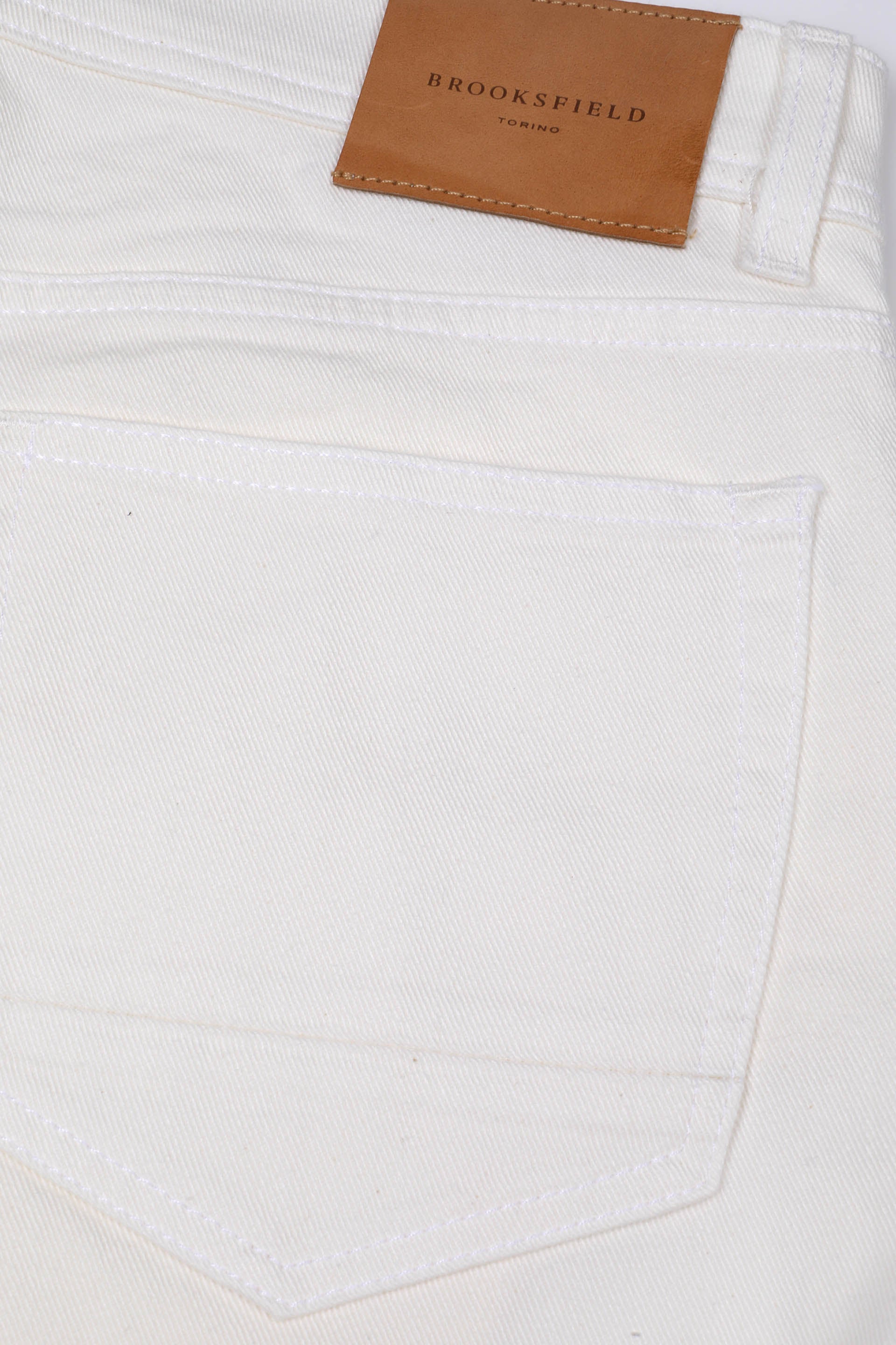 PANTALONE, ORIGINAL, TWILL COTONE STRETCH UNITO, LAVATO SPECIALE - Off white