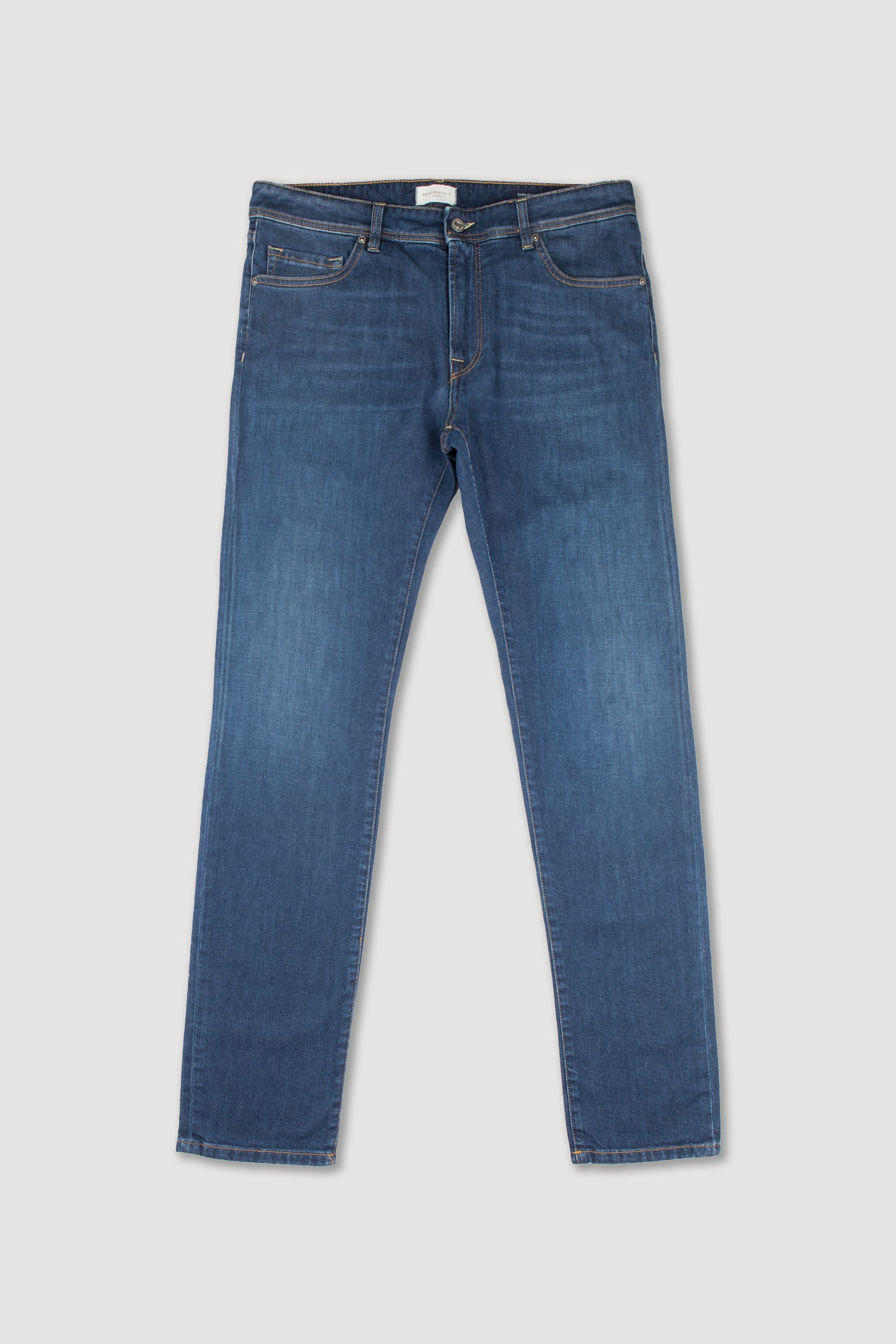 Pantalone 5 tasche Original in denim di cotone stretch, lavaggio vintage medio. - Blue