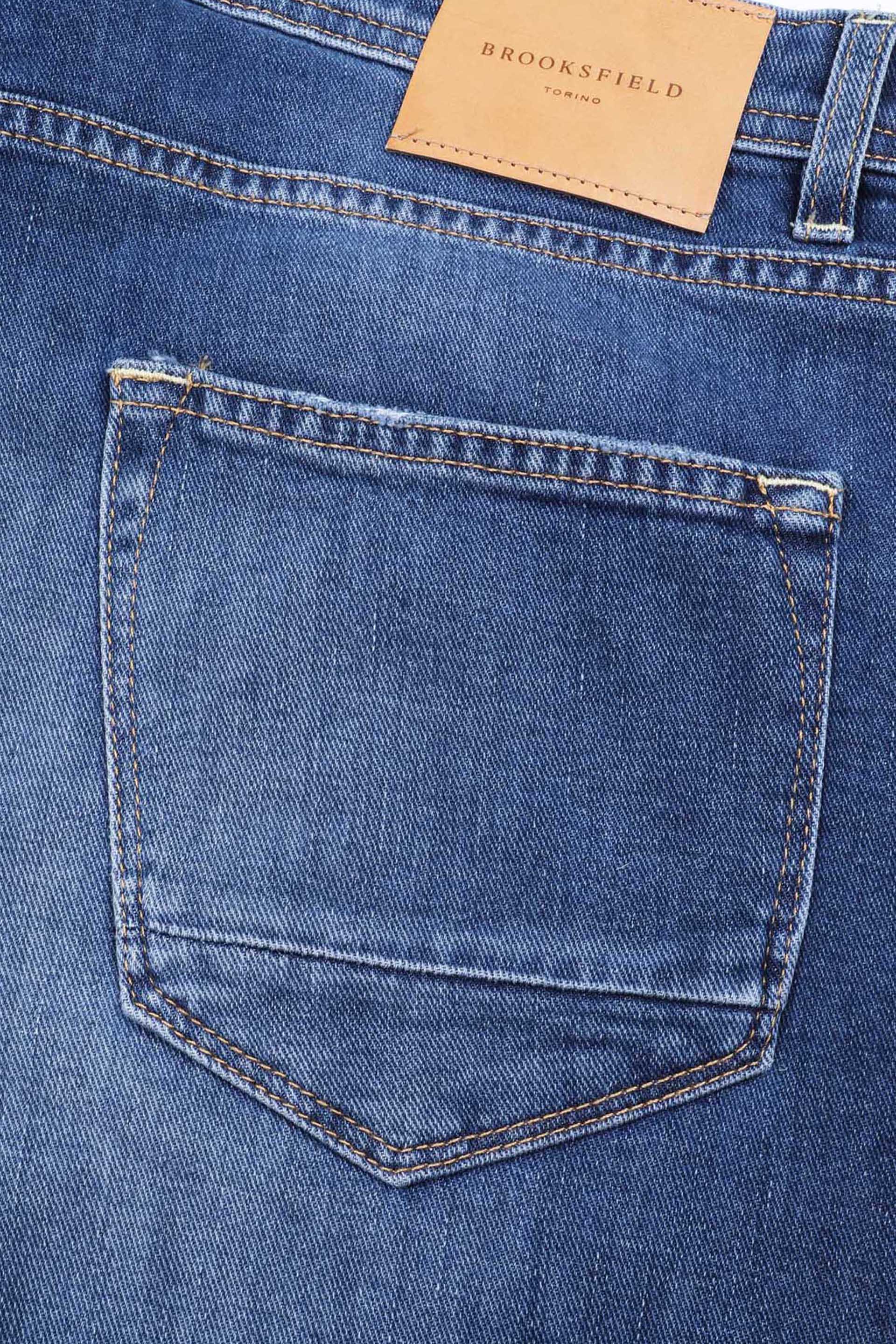PANTALONE, ORIGINAL, DENIM COTONE STRETCH UNITO, STONE WASHED - Vintage blue