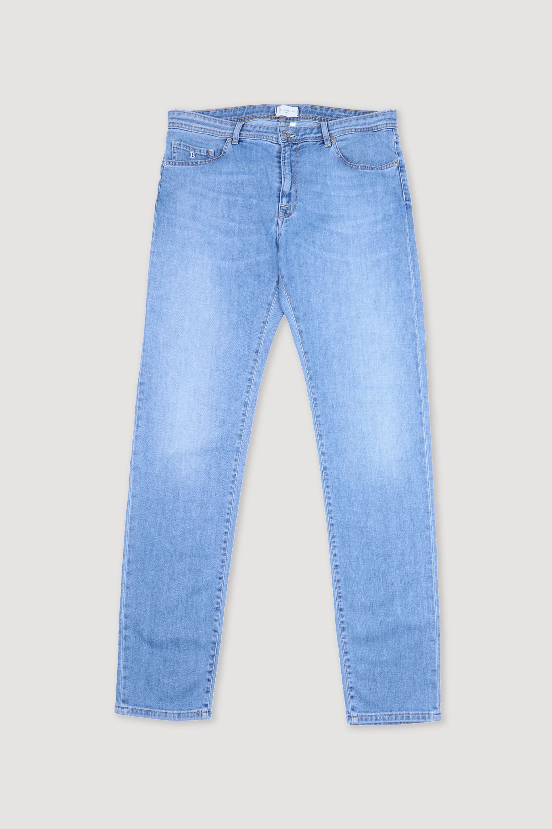PANTALONE, ORIGINAL, DENIM COTONE STRETCH UNITO, LAVATO SPECIALE - Vintage light blue