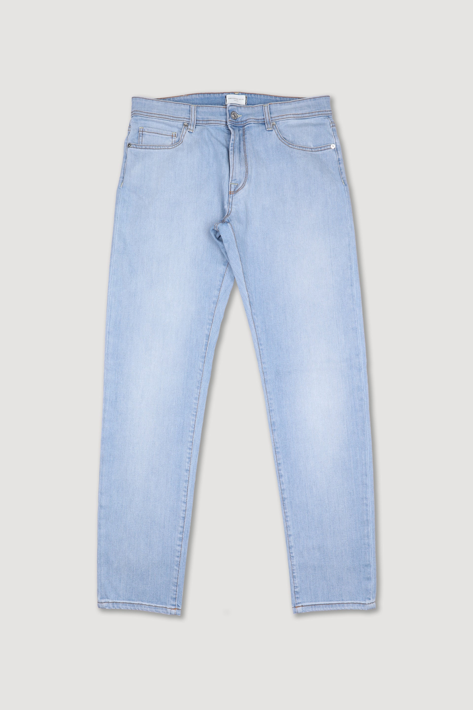 PANTALONE, ORIGINAL, DENIM COTONE STRETCH UNITO, LAVATO RINSE - Light blue