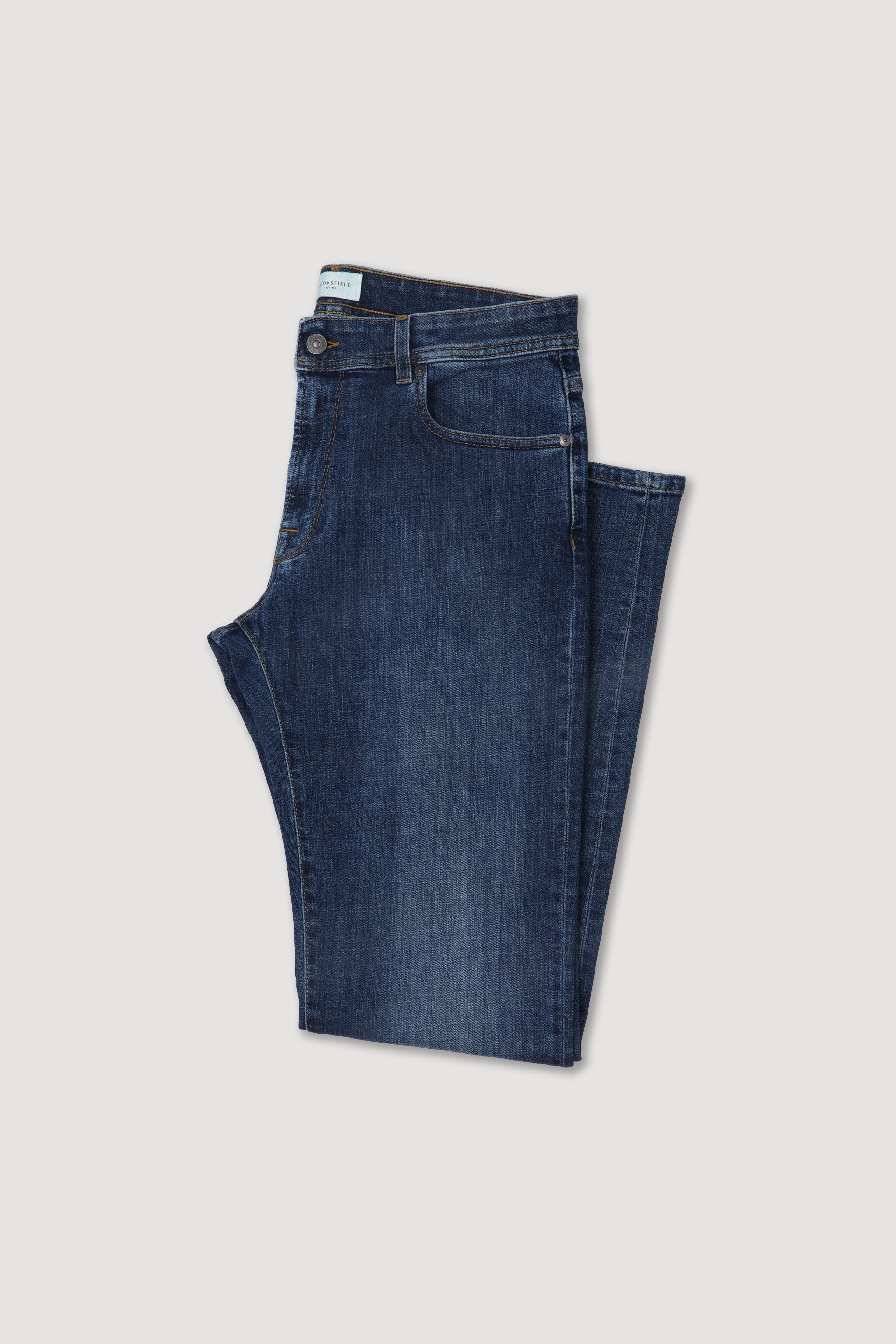 Pantalone 5 tasche Original in denim di cotone stretch, lavaggio stone. Blu - Blu scuro