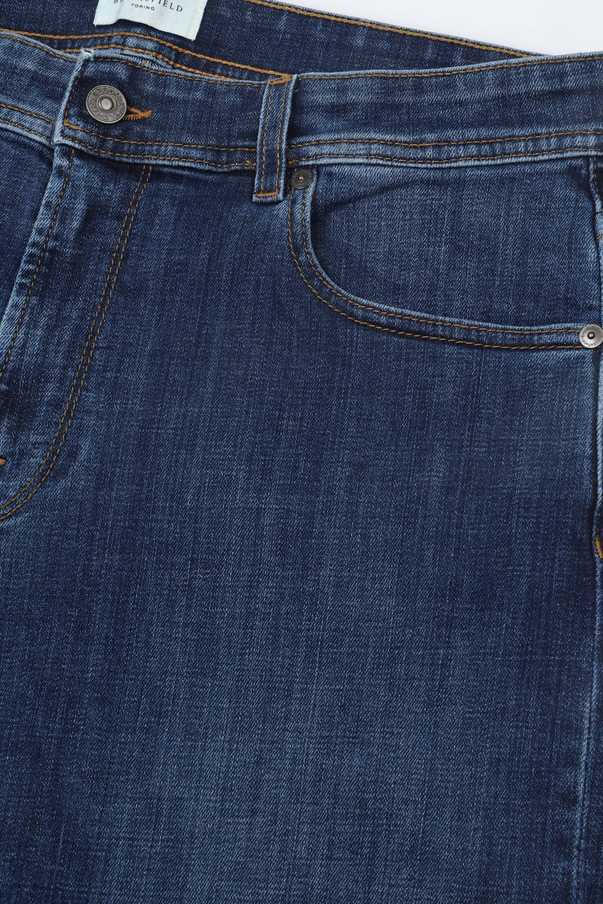 Pantalone 5 tasche Original in denim di cotone stretch, lavaggio stone. Blu - Blu scuro