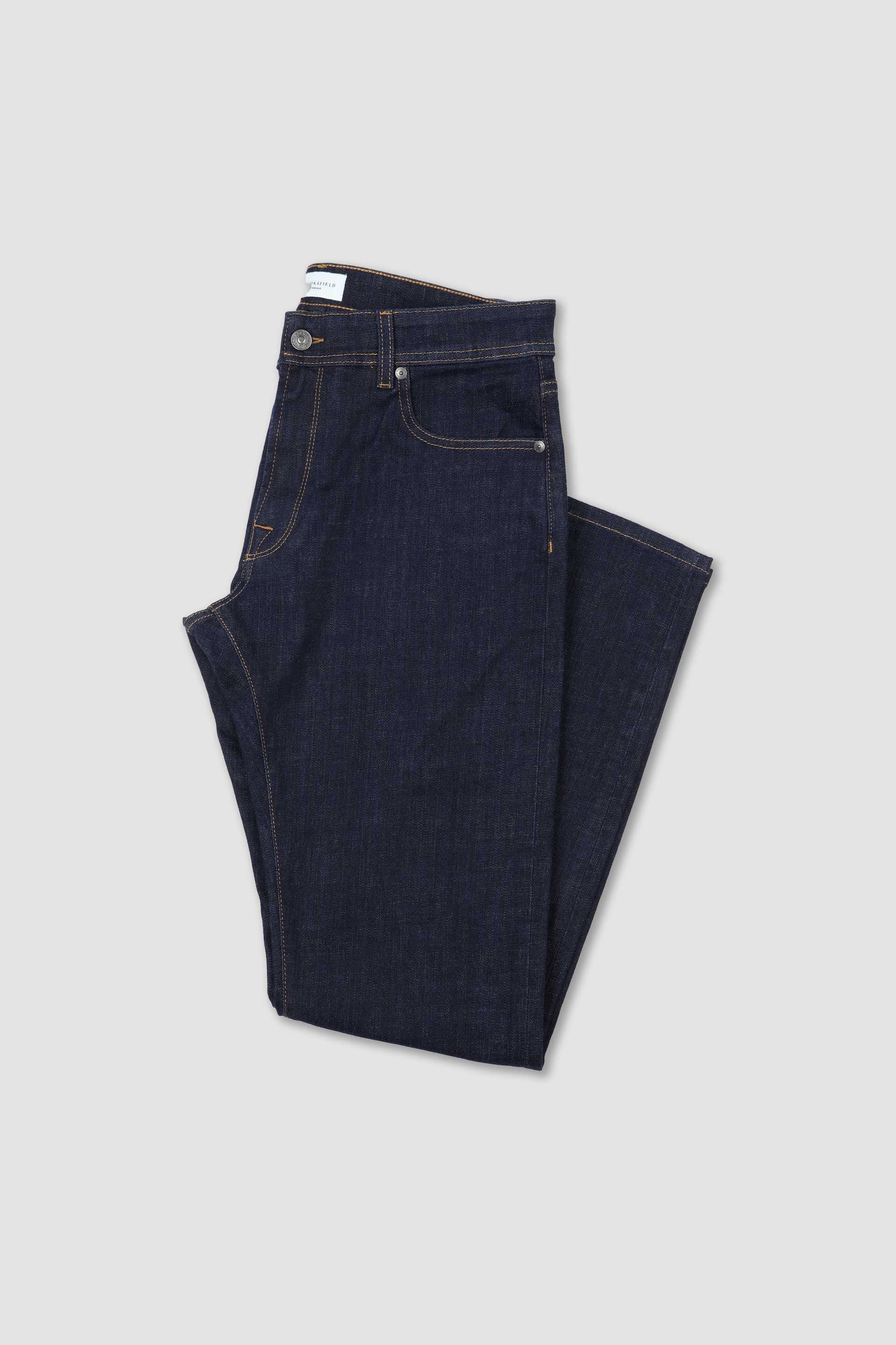 Pantalone 5 tasche Original in denim di cotone stretch, lavaggio rinse. Blu - Dark blue