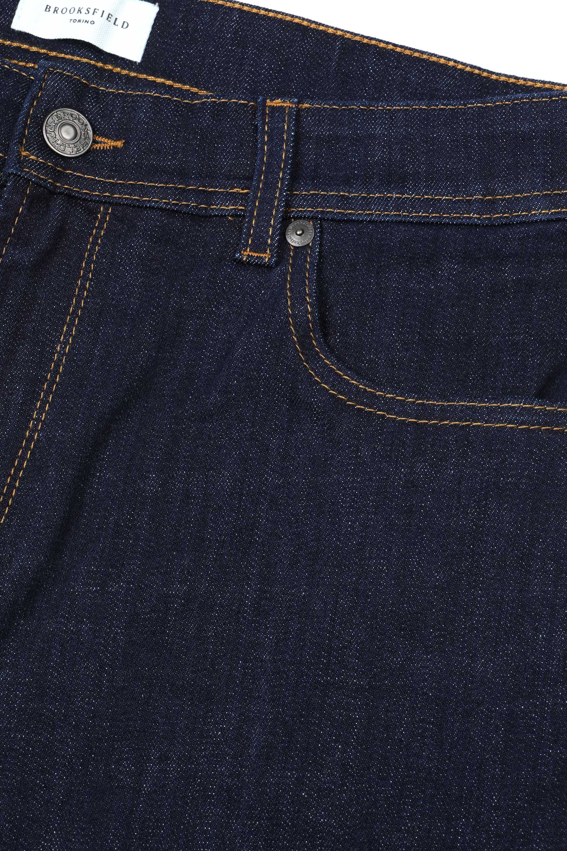 Pantalone 5 tasche Original in denim di cotone stretch, lavaggio rinse. Blu - Dark blue