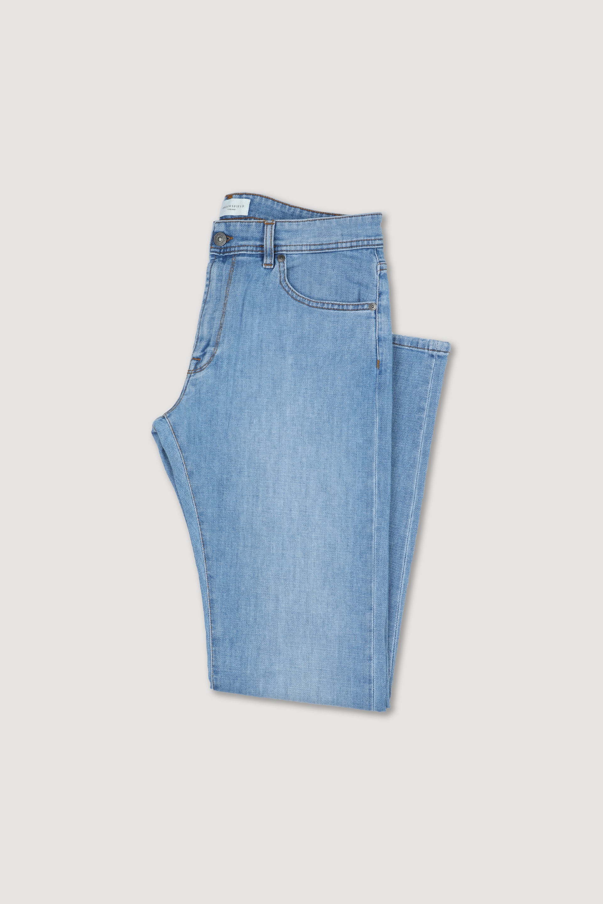 Pantalone 5 tasche Original in denim di cotone stretch, lavaggio vintage. Azzurro - Light blue