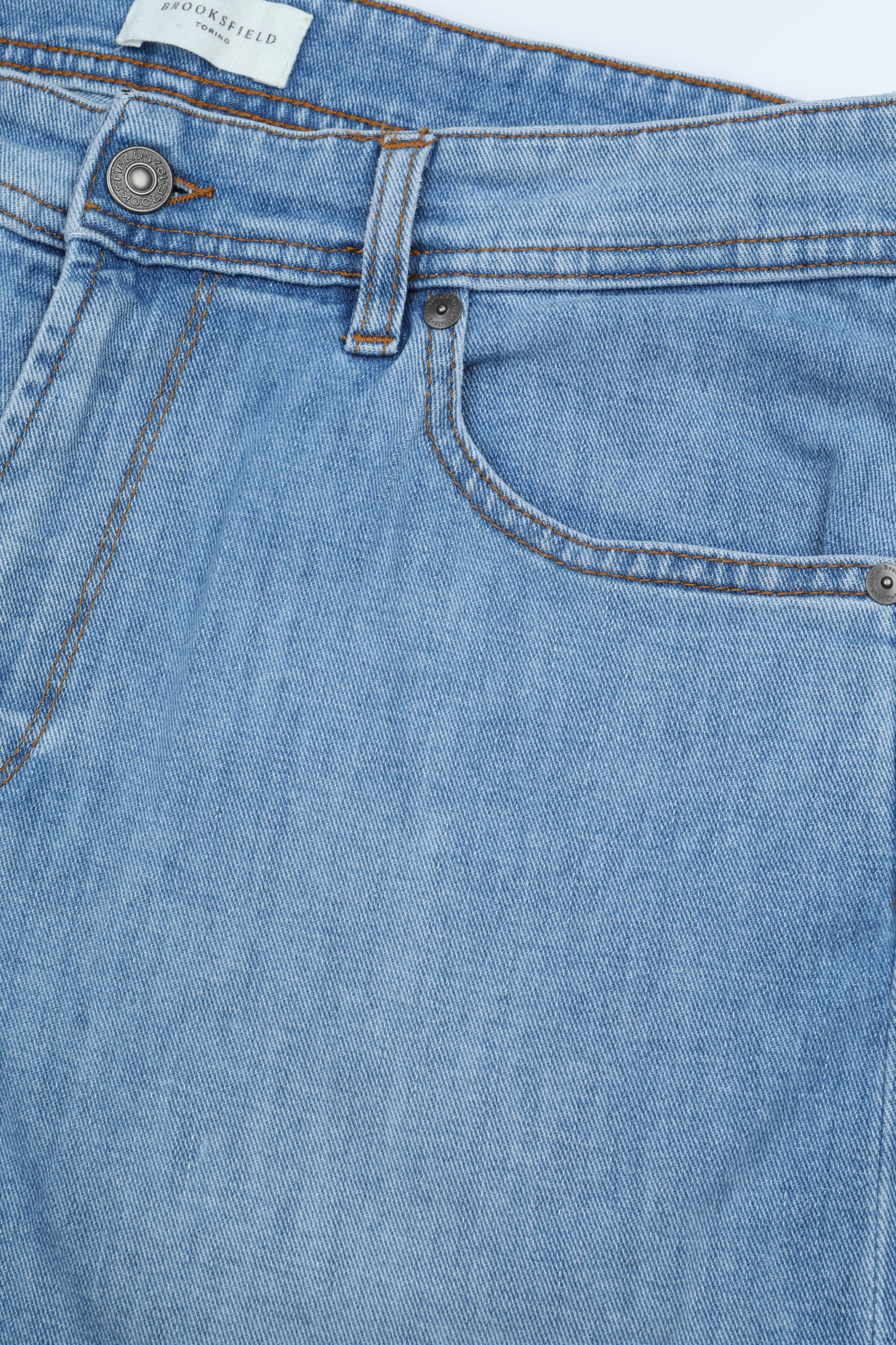 Pantalone 5 tasche Original in denim di cotone stretch, lavaggio vintage. Azzurro - Light blue