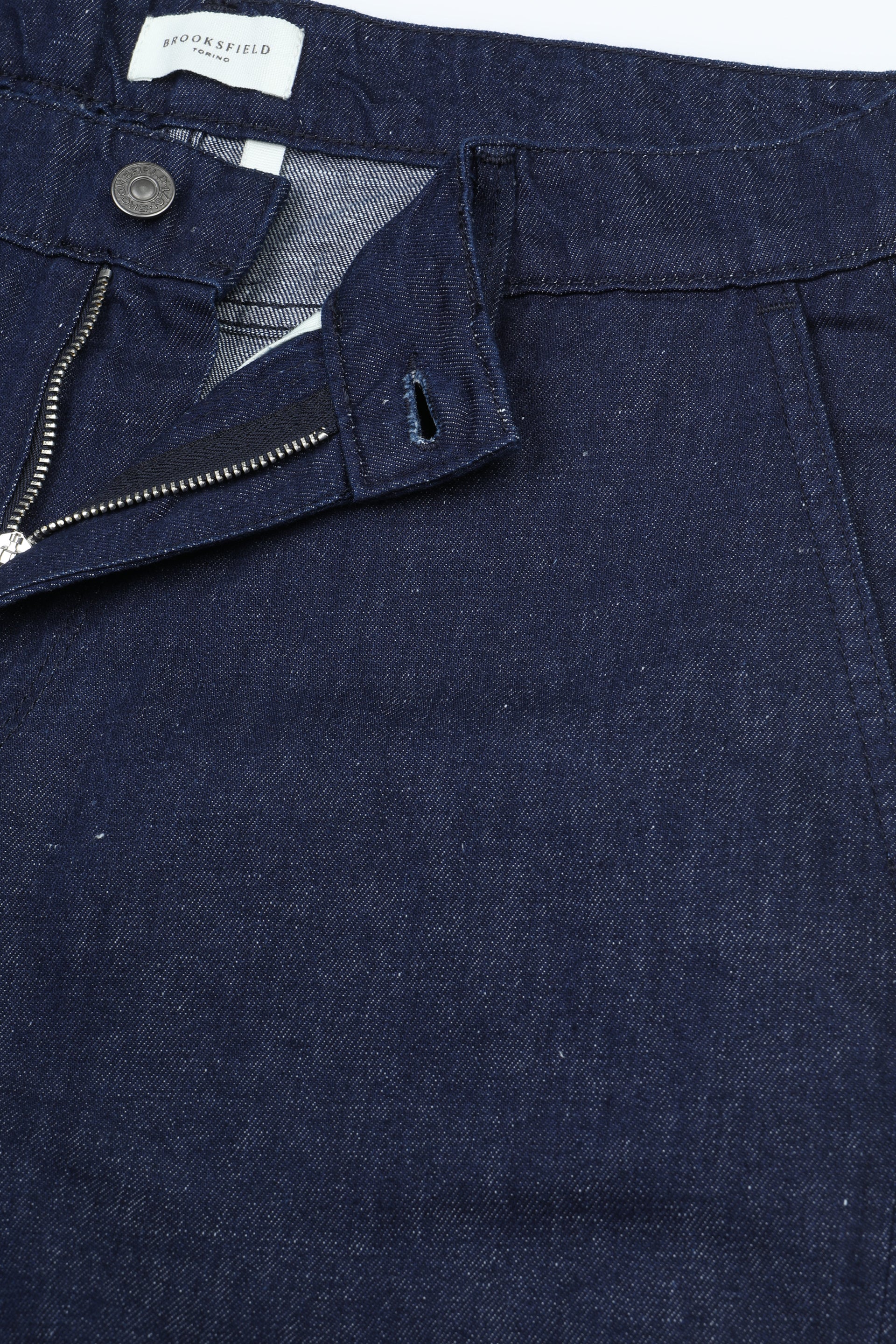 UOMO-PANTALONE TASCA AMERICATESSUTO DENIM COTONE LINO, LAVAGGIO RINSE - Rinse