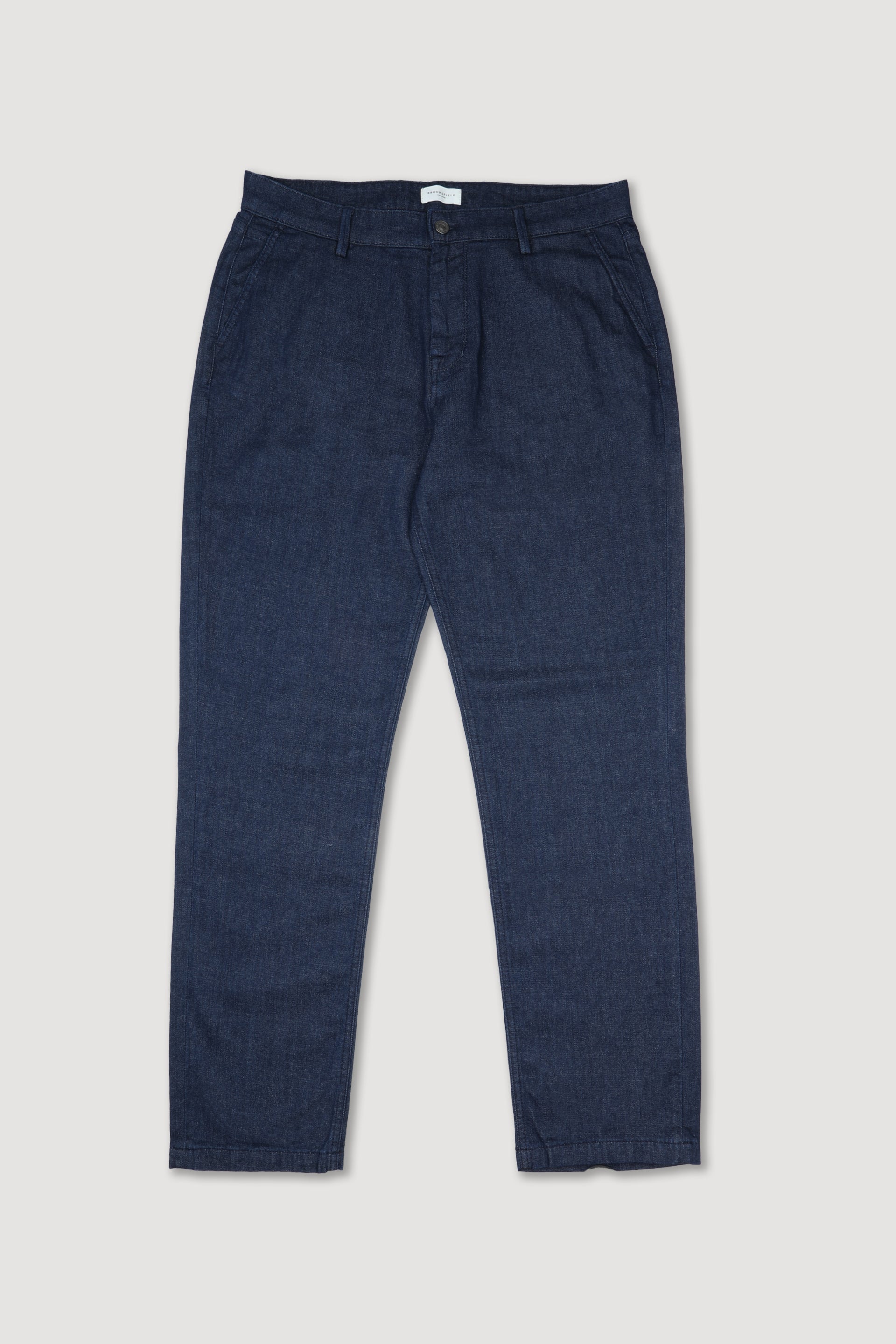 Pantalone in denim di  denim di cotone stretch con tasca america - Blu