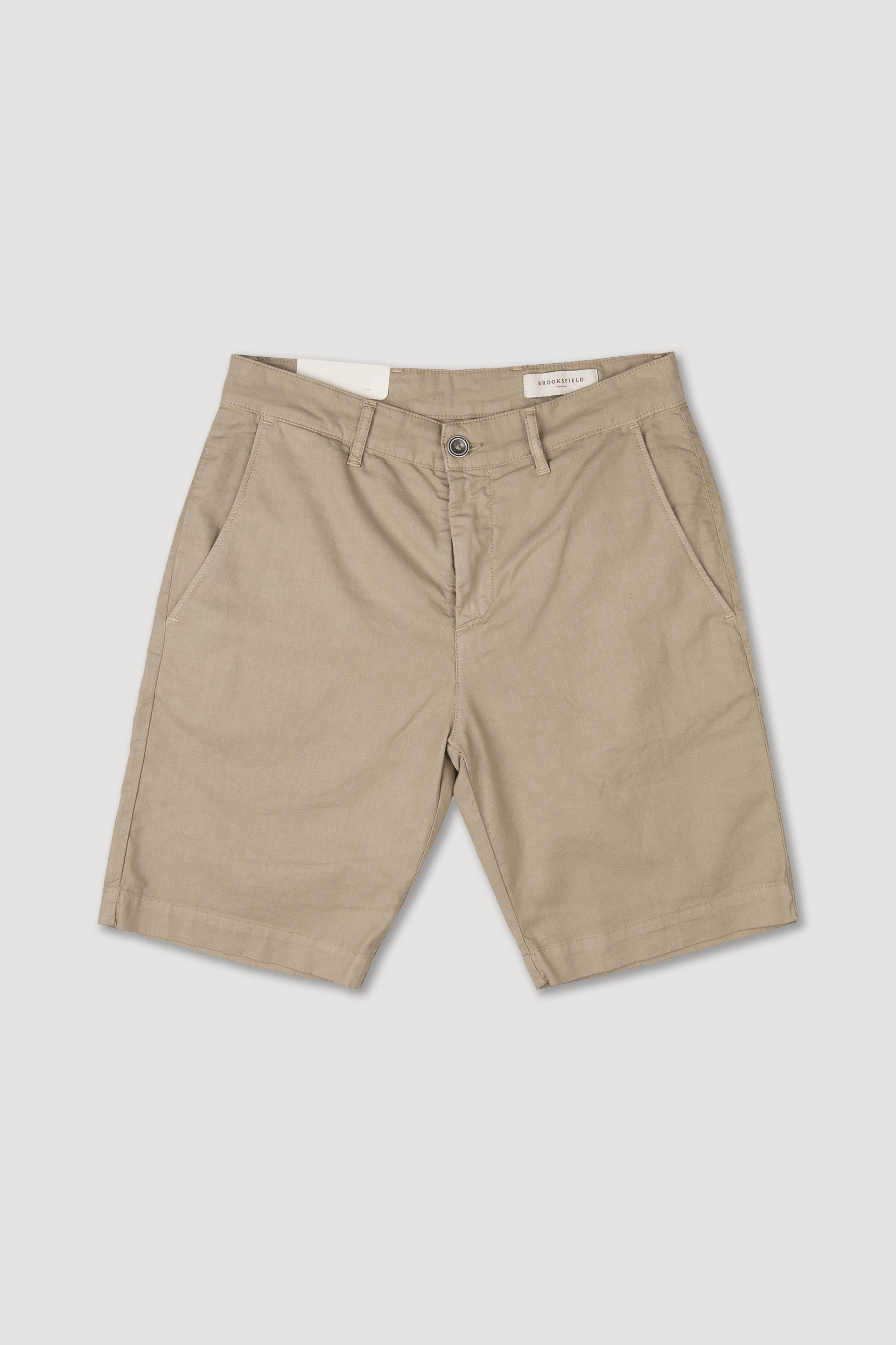 Bermuda chino in cotone misto lino. Beige - Jute