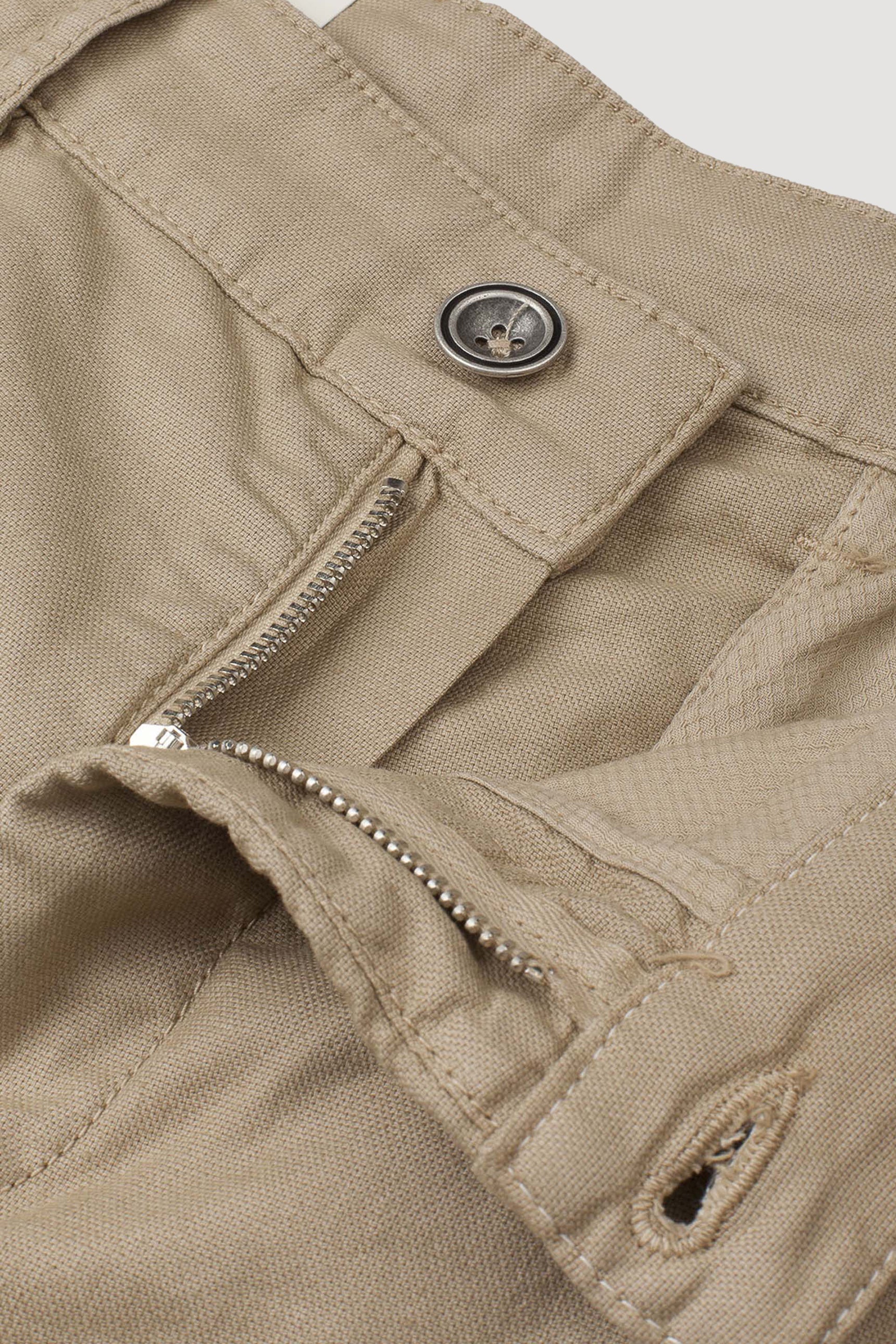Bermuda chino in cotone misto lino. Beige - Jute