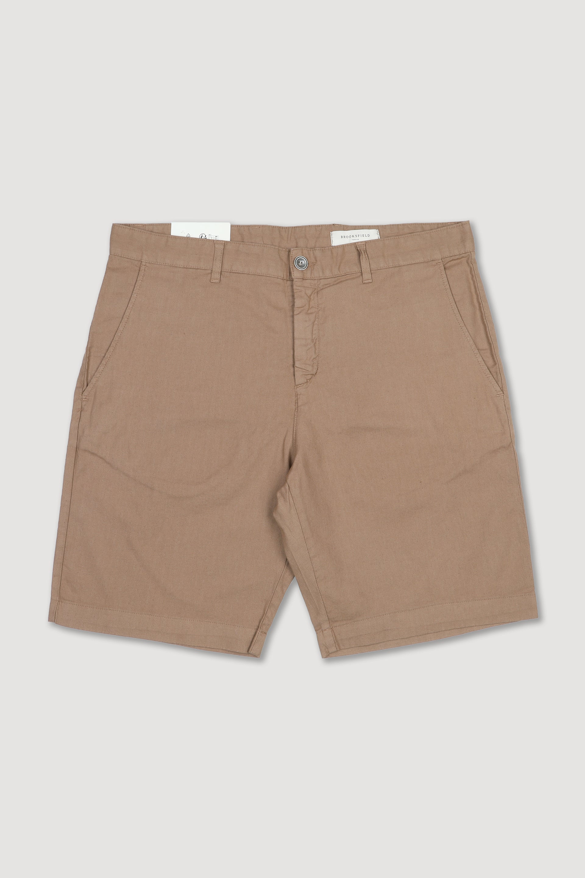 Bermuda chino in cotone misto lino. Beige - Arizona