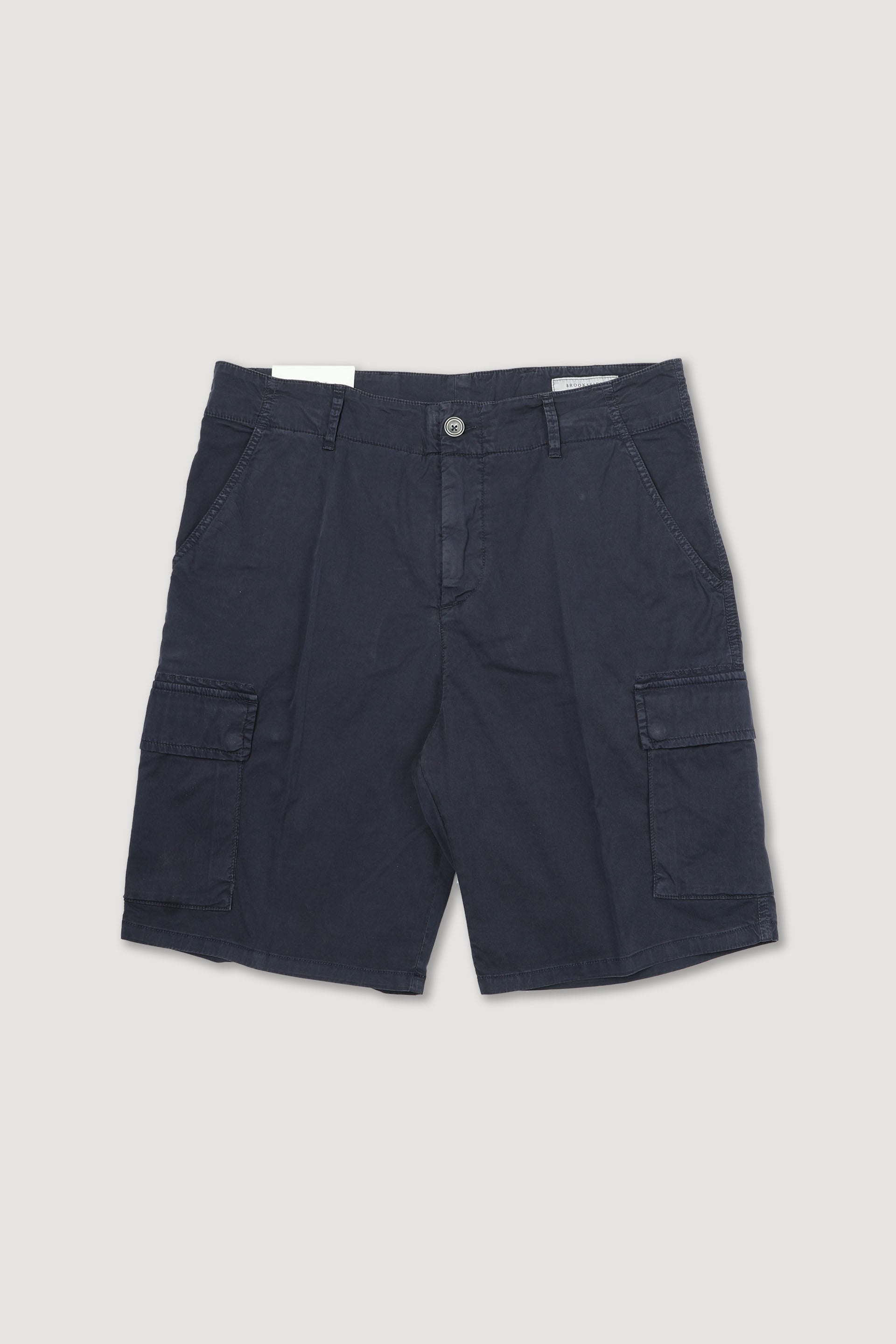 EARL, BERMUDA CARGO, TWILL COTONE STRETCH UNITO, TINTO CAPO - Navy blue
