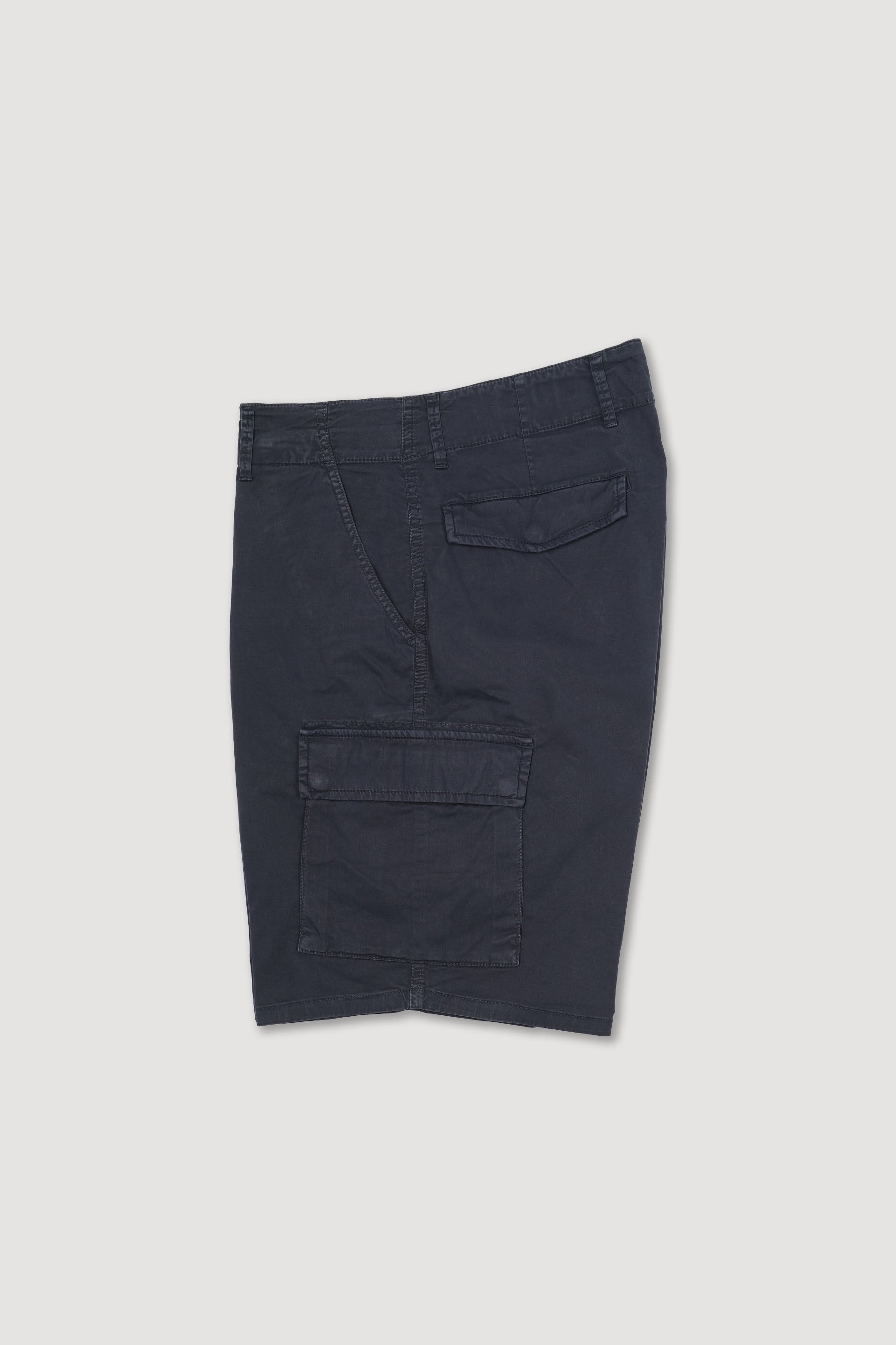 EARL, BERMUDA CARGO, TWILL COTONE STRETCH UNITO, TINTO CAPO - Navy blue
