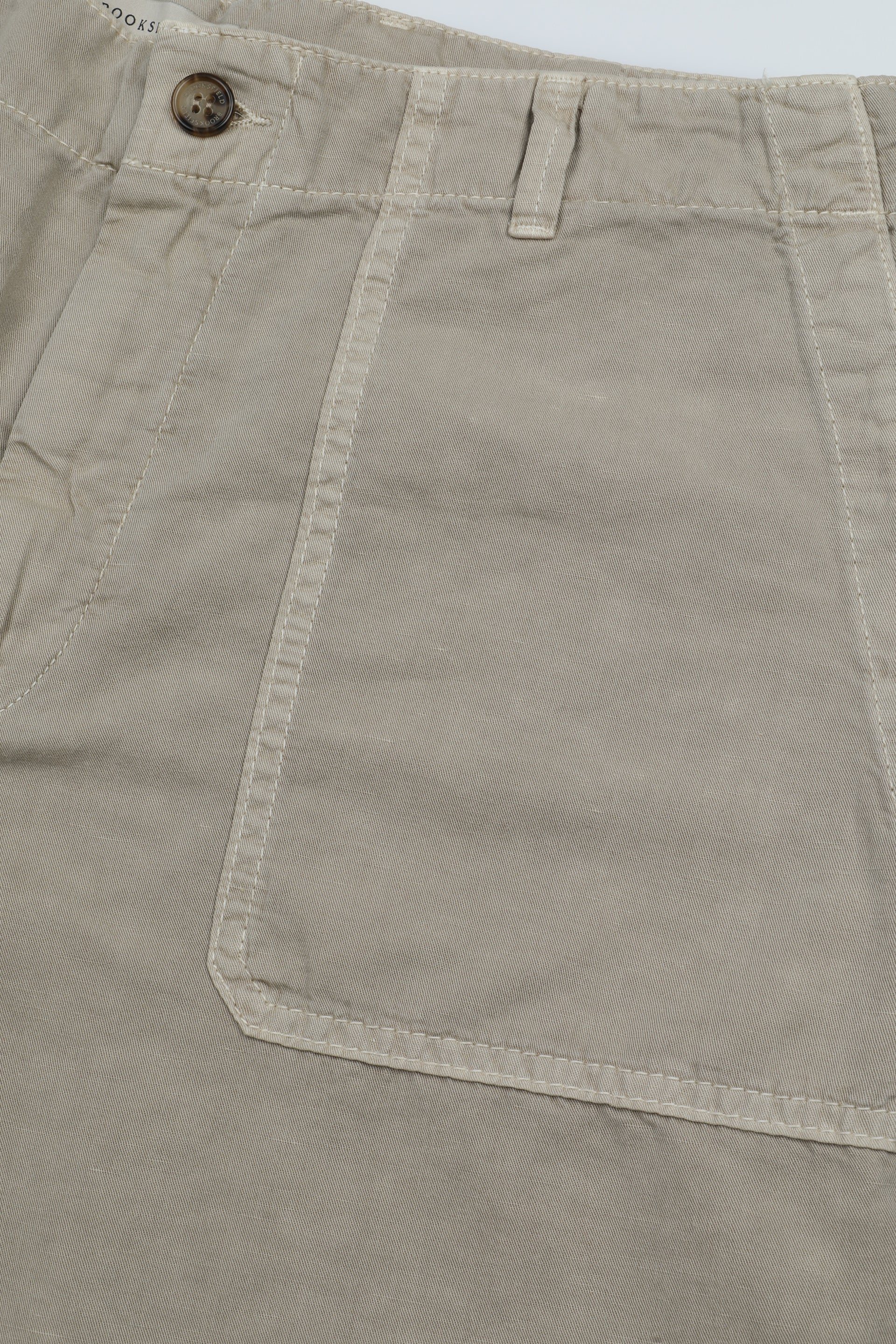 UOMO-BERMUDA FATIGUE TESSUTO TWILL COTONE LINO FIAMMATO, TINTO CAPO - Soft kaki