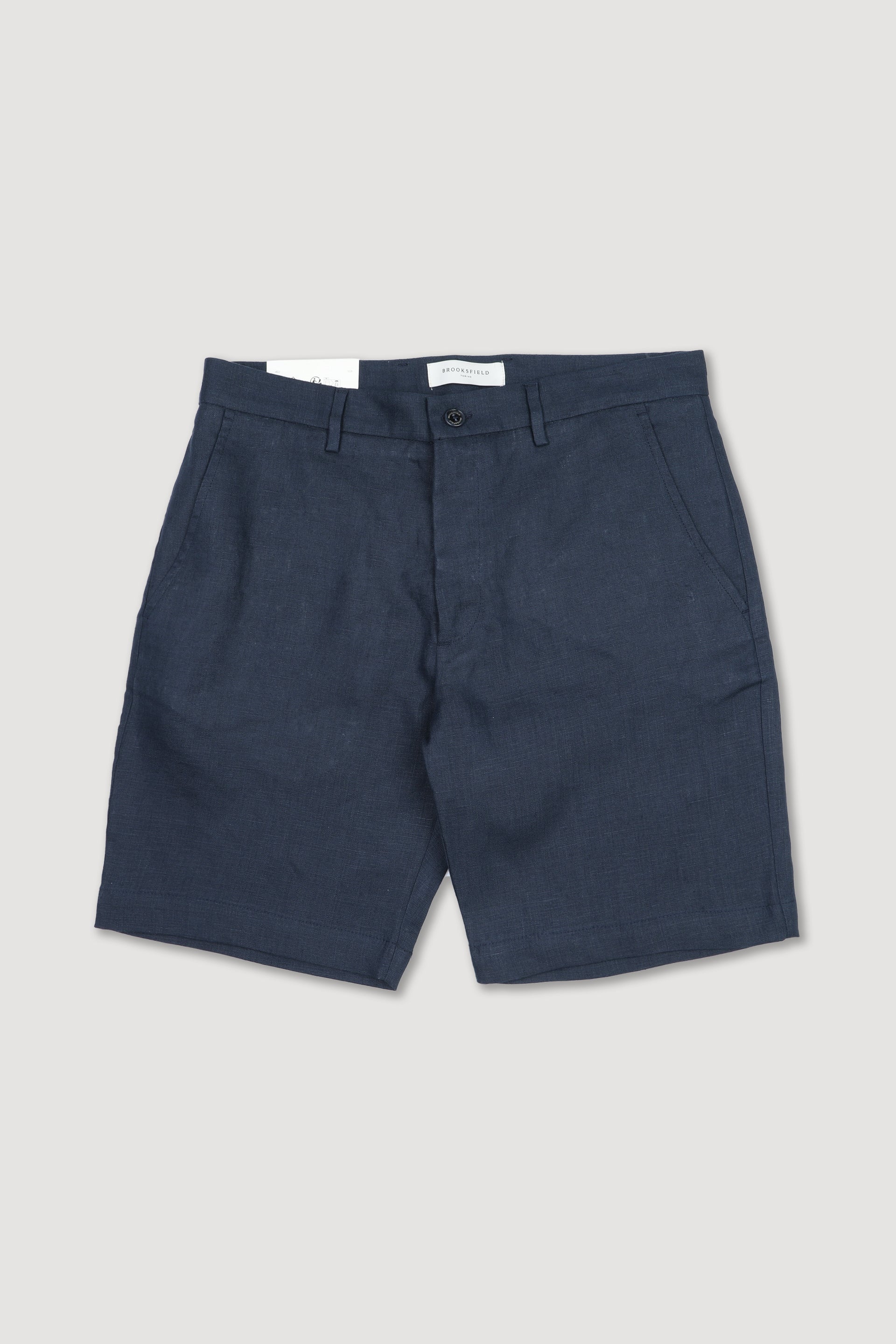 Bermuda chino Ivy in puro lino. Blu - Blu notte