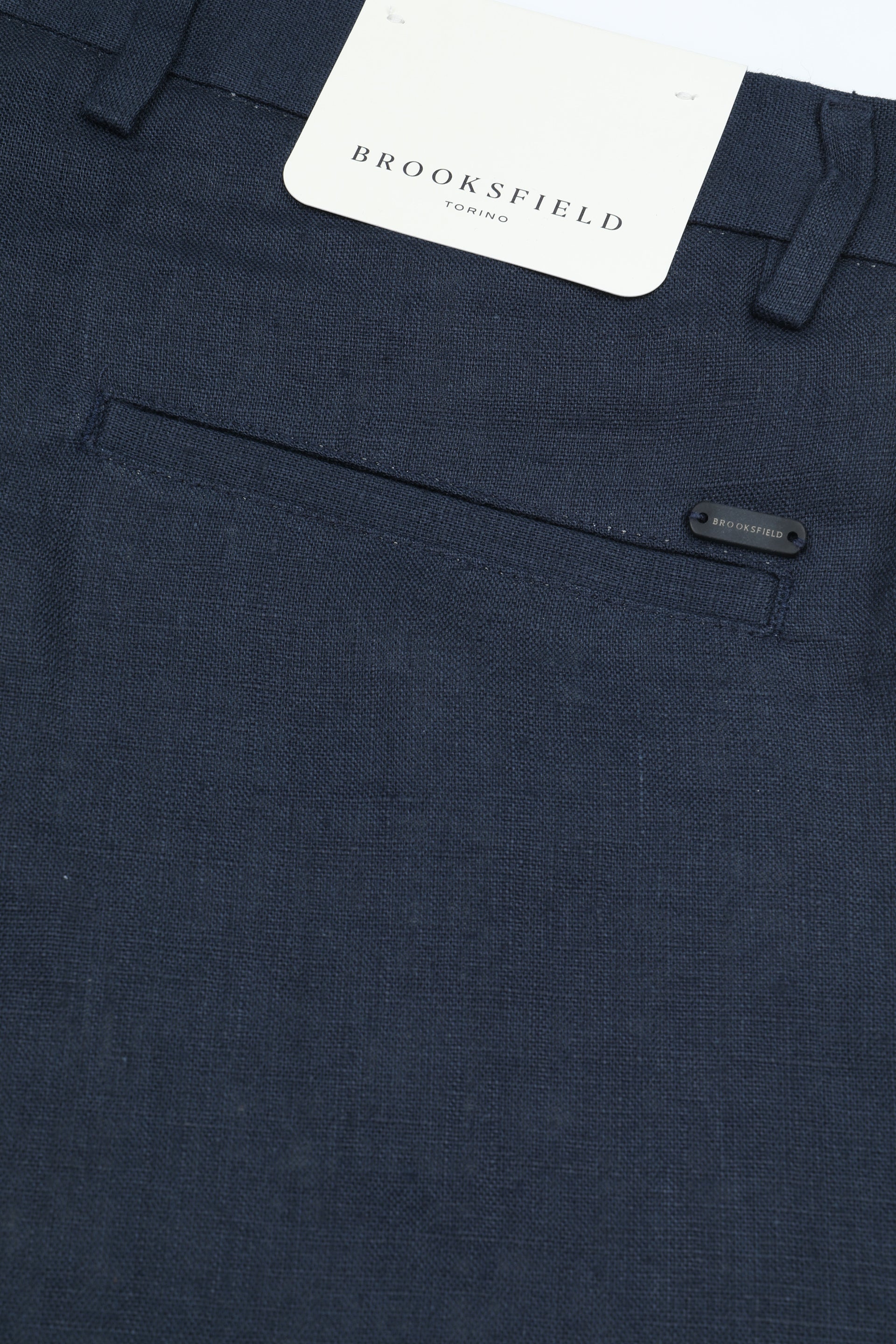 Bermuda chino Ivy in puro lino. Blu - Blu notte
