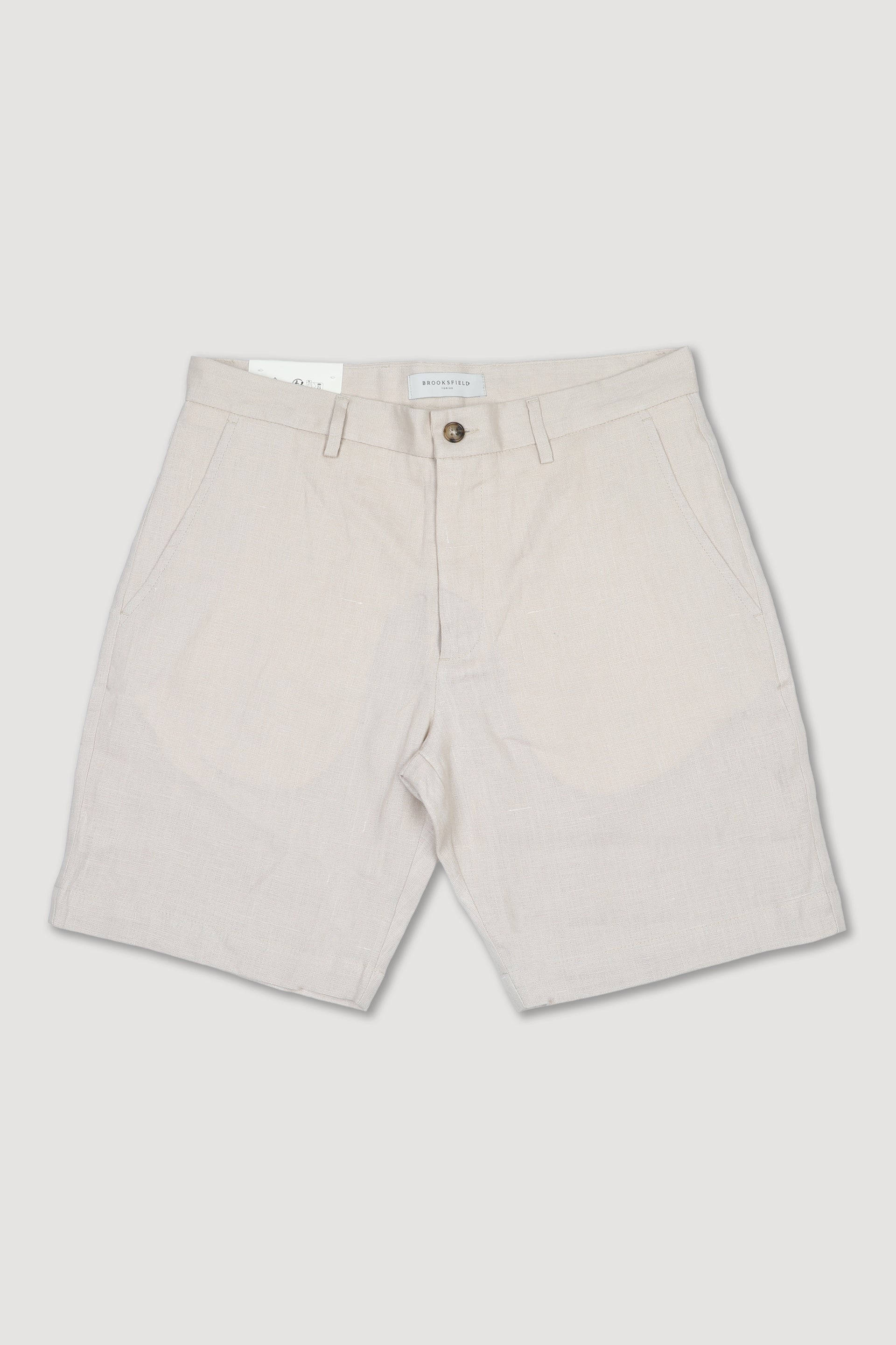 Bermuda chino Ivy in puro lino. Beige - Frumento