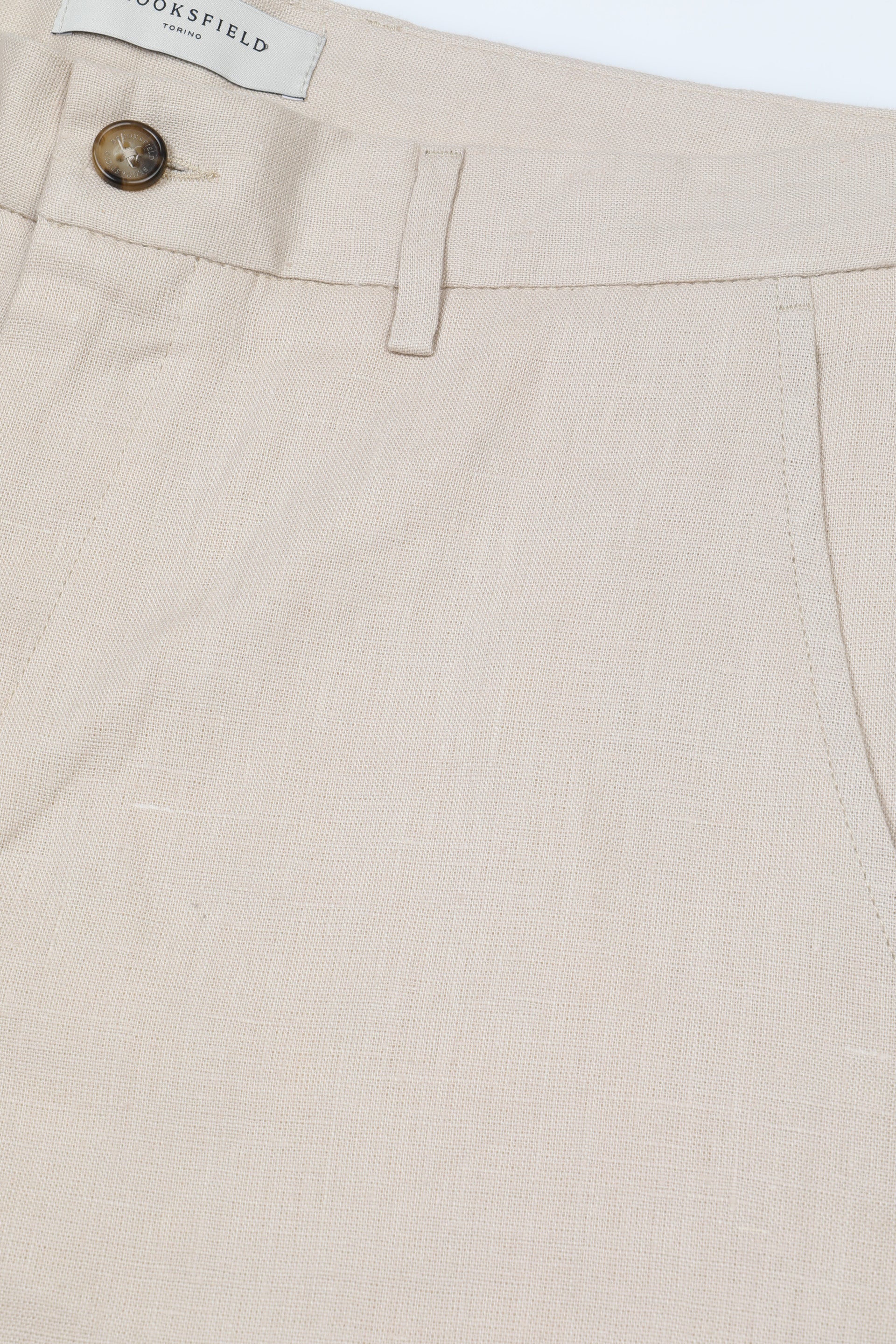 Bermuda chino Ivy in puro lino. Beige - Frumento