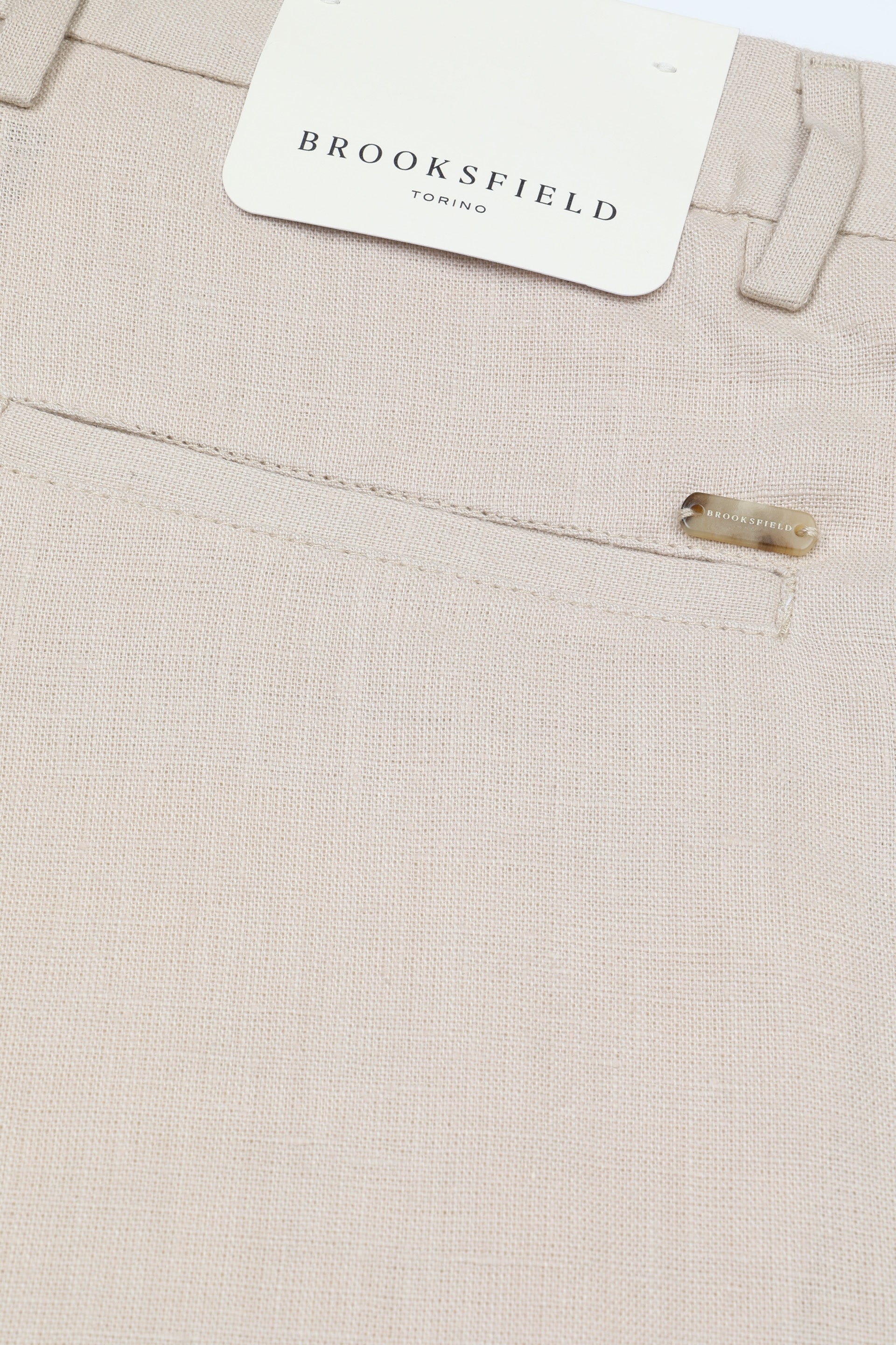 Bermuda chino Ivy in puro lino. Beige - Frumento