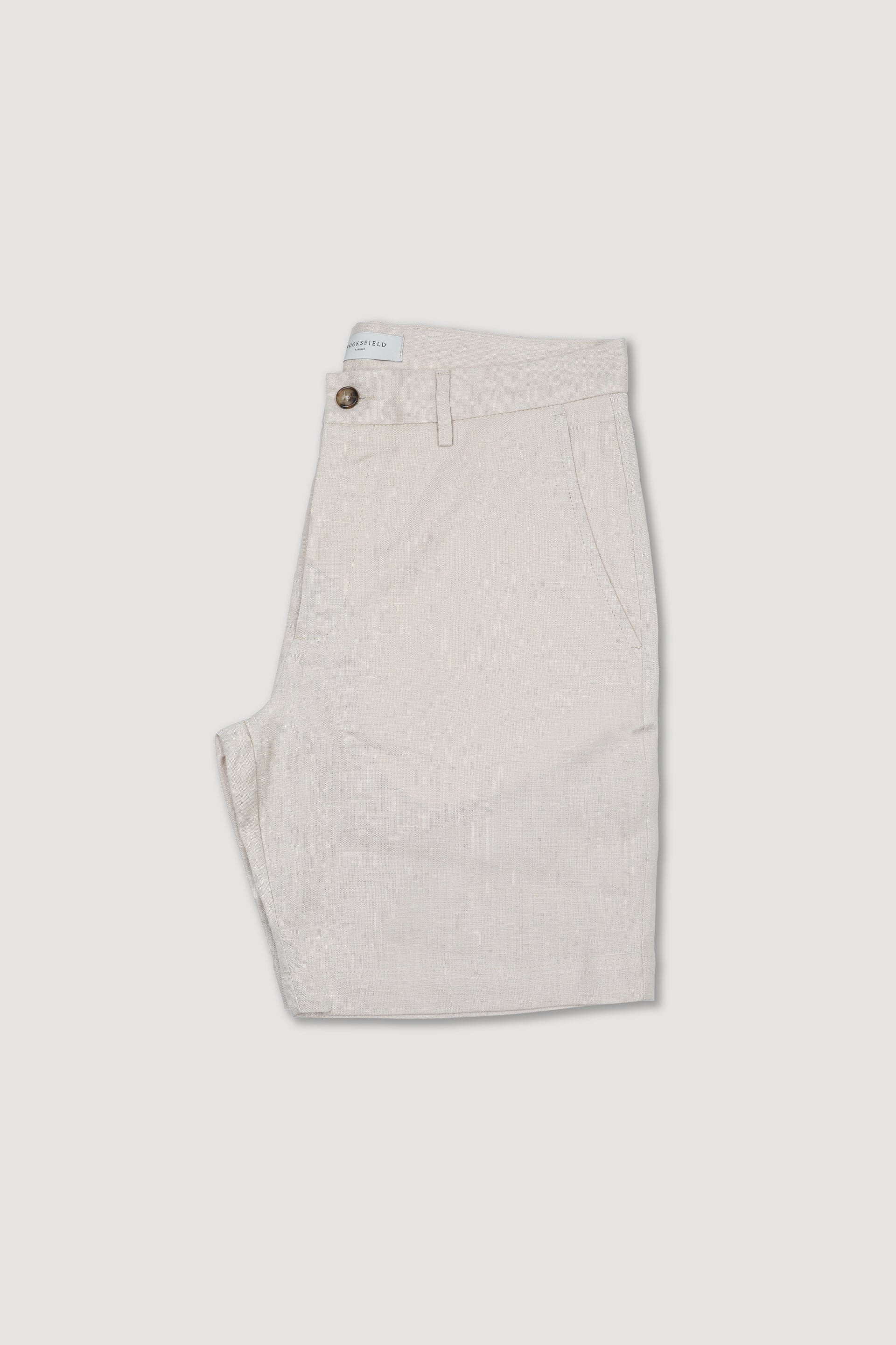 Bermuda chino Ivy in puro lino. Beige - Frumento