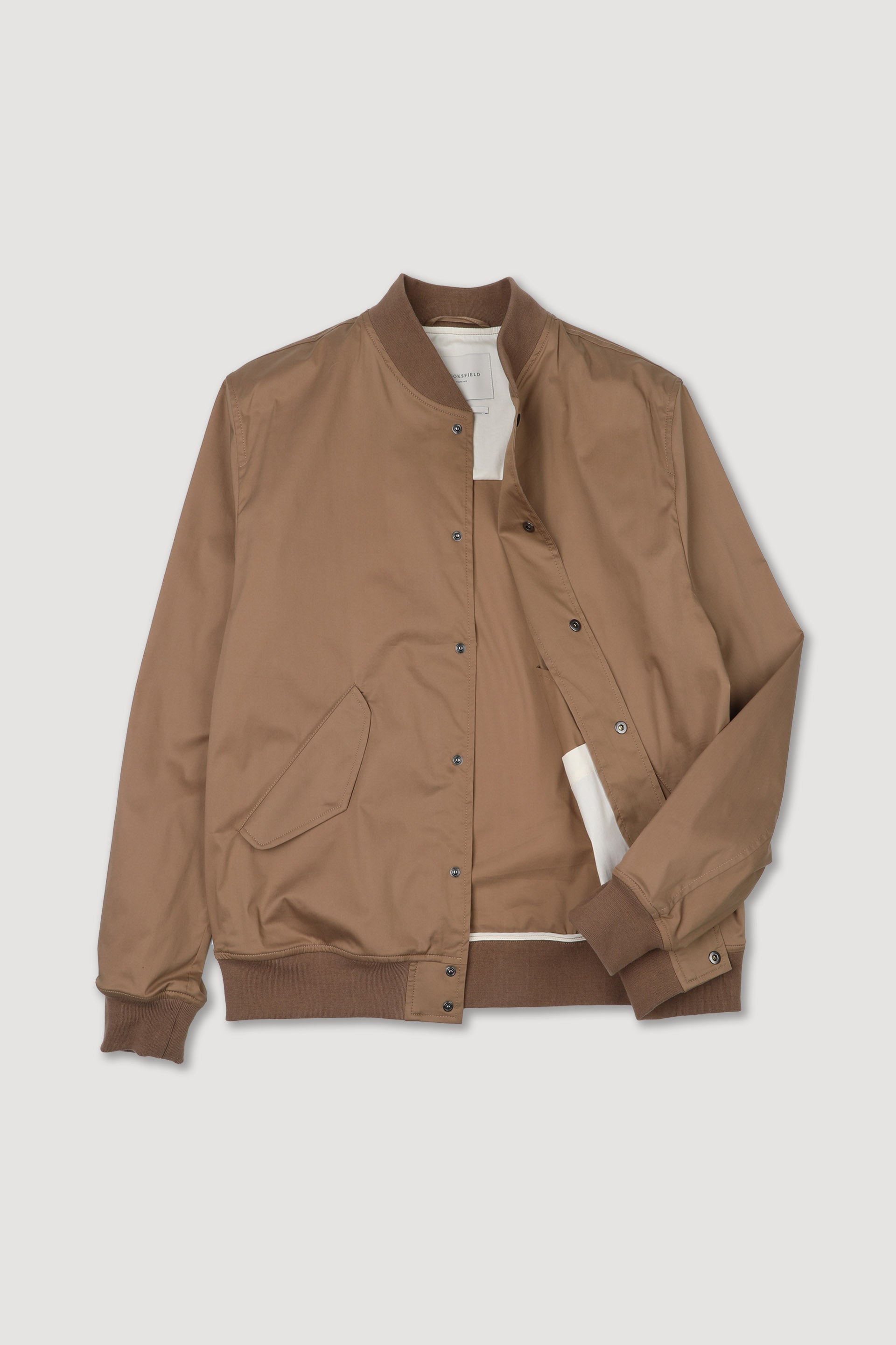 GIUBBOTTO BOMBER, POPELINE MISTO COTONE STRETCH, SFODERATO - Rovere