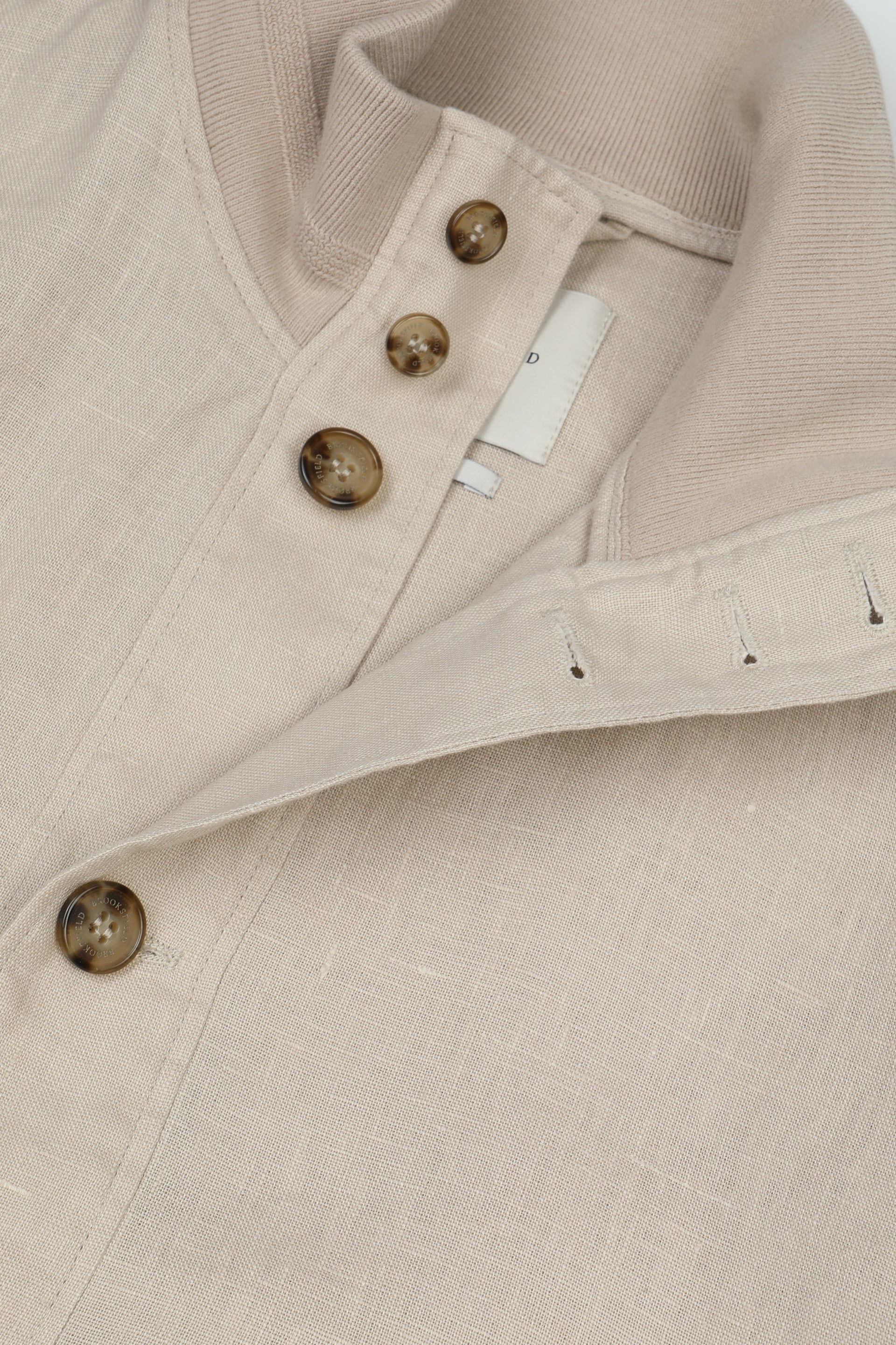 Giubbotto bomber in lino sfoderato. Beige - Frumento