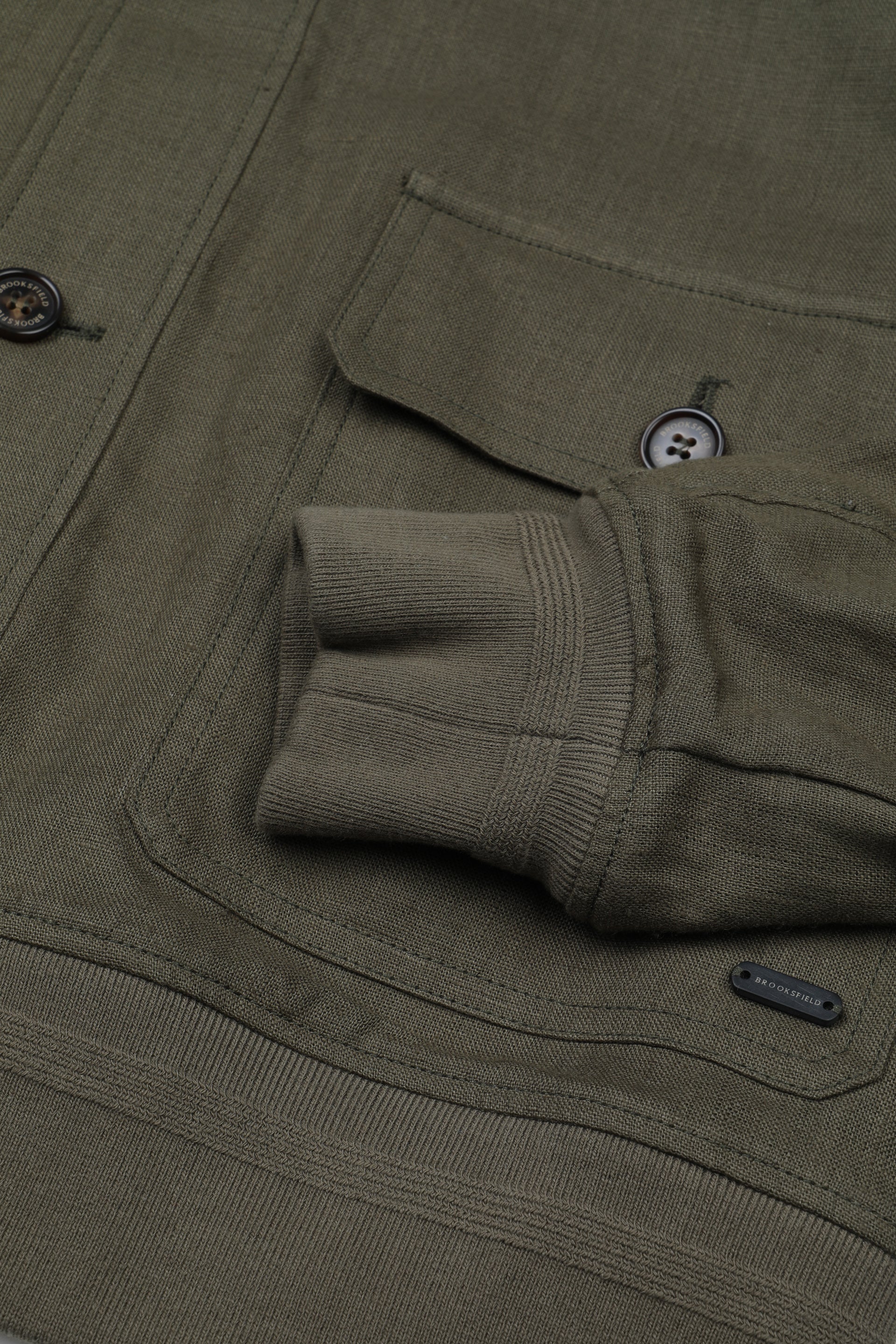 Giubbotto bomber in lino sfoderato. Verde - Cappero