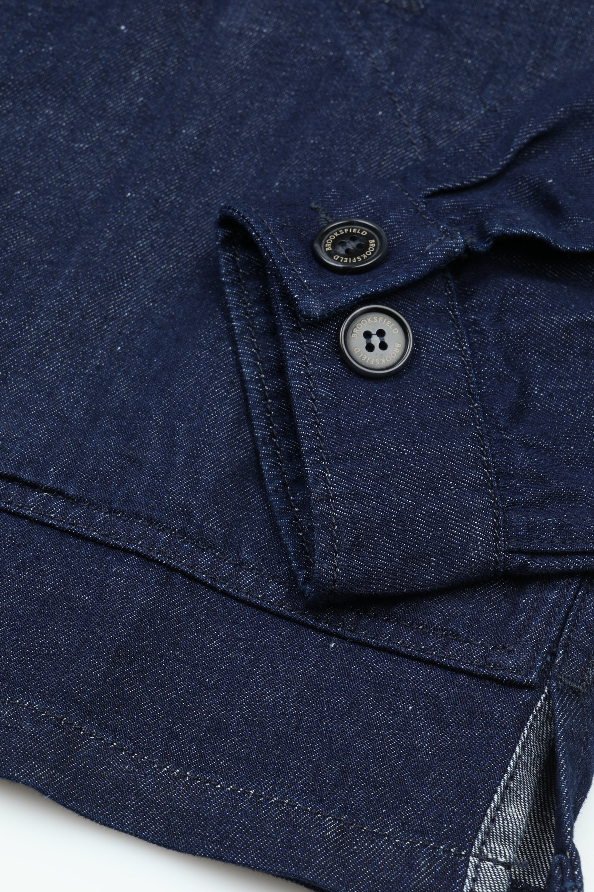 UOMO- WORK JACKET CON BOTTONI, TESSUTO DENIM COTONE/LINO, LAVAGGIO RINSE, SFODERATA - Rinse