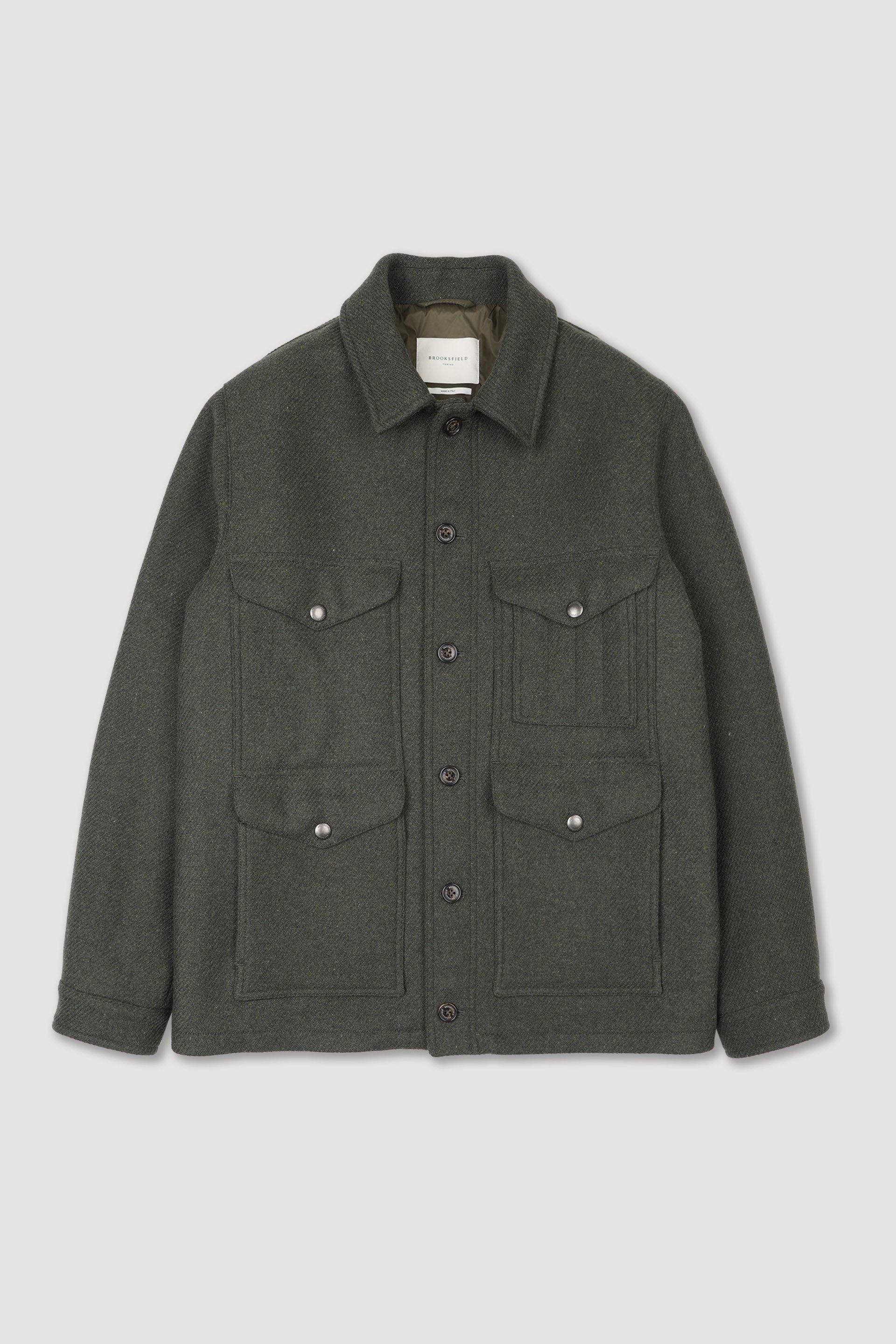 UOMO - FIELD JACKET CON BOTTONI IN TESSUTO MISTO LANA FODERATO - Caccia