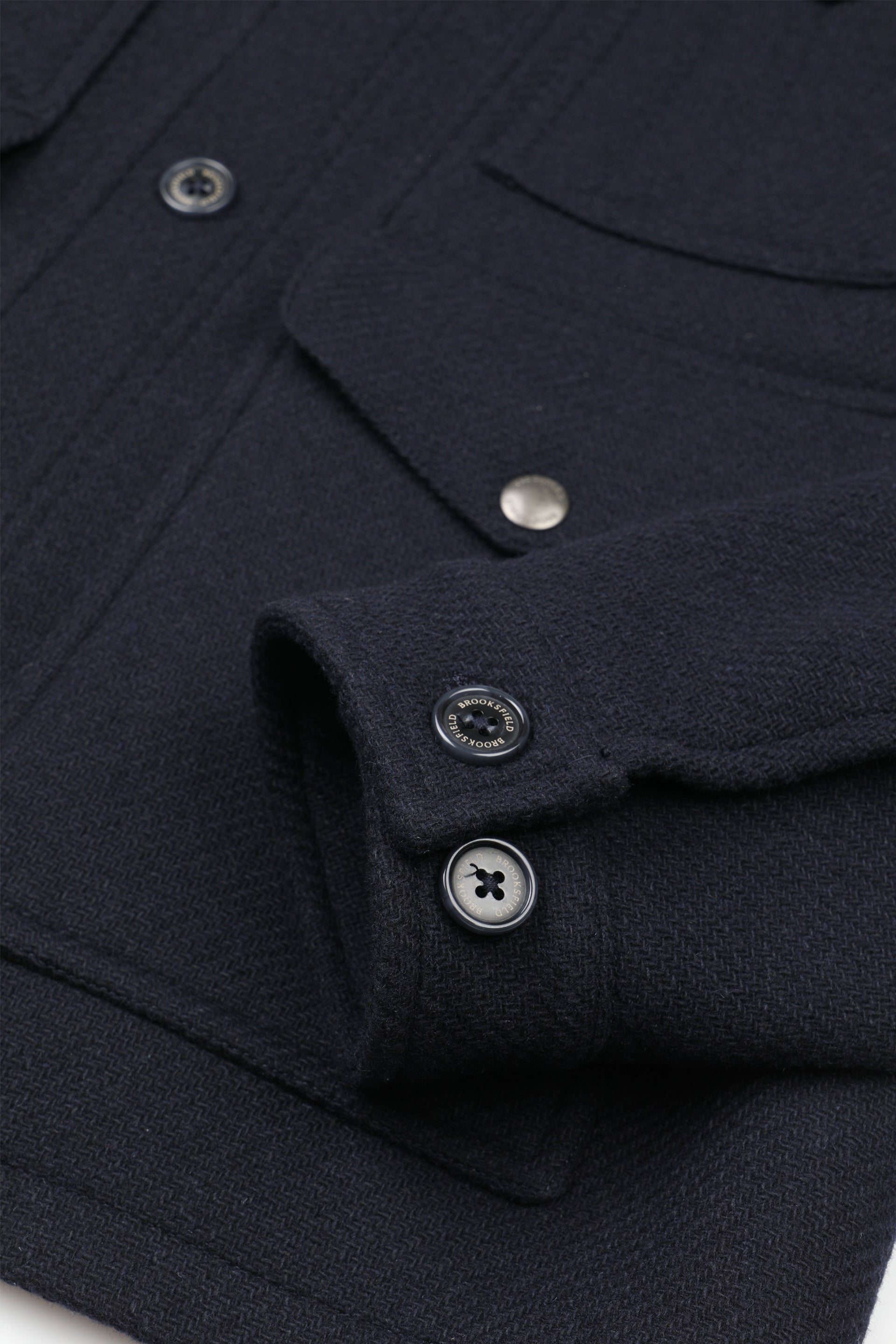 UOMO - FIELD JACKET CON BOTTONI IN TESSUTO MISTO LANA FODERATO - Navy