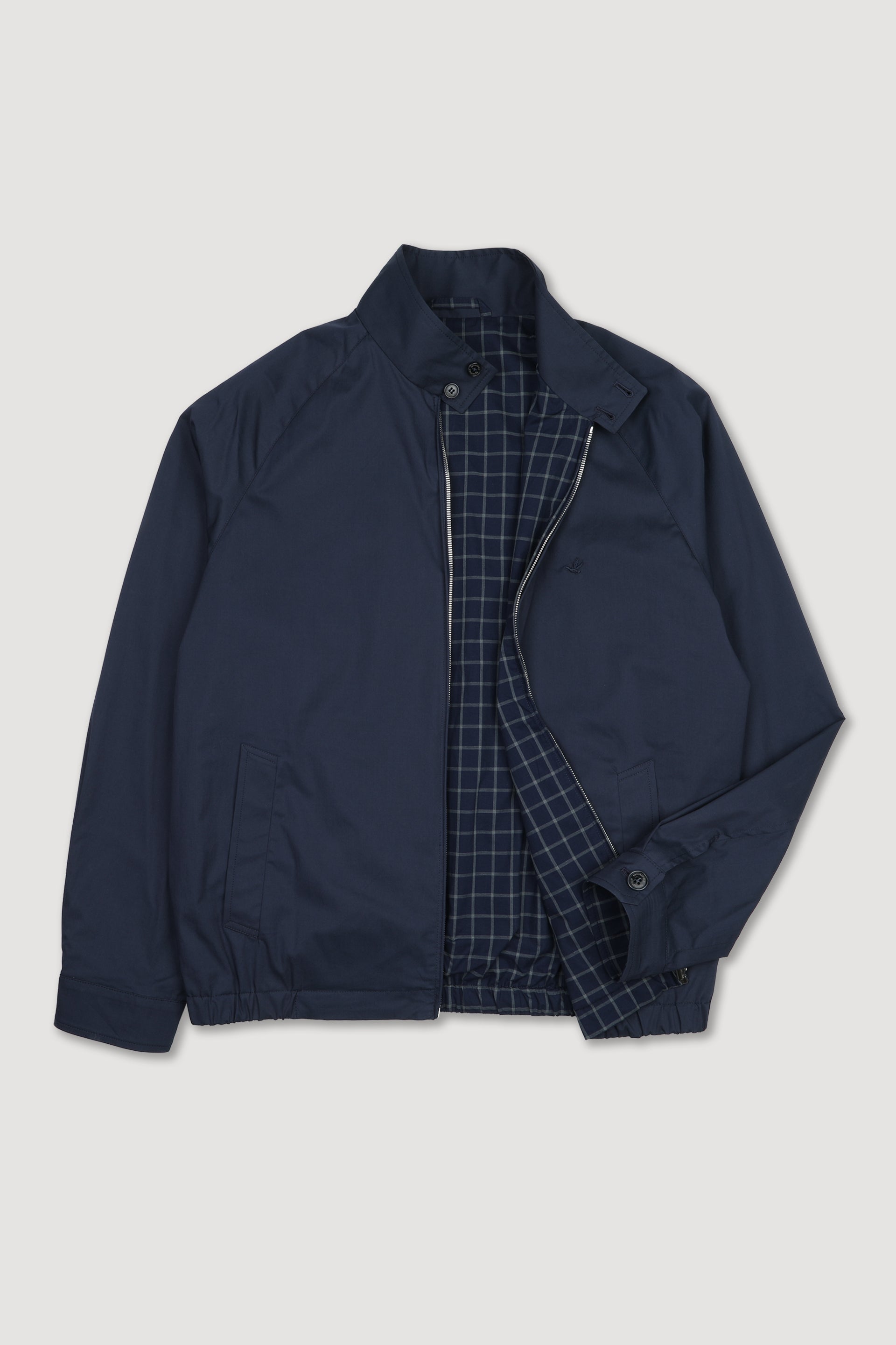 UOMO - GIUBBOTTO REVERSIBILE CON ZIP IN TESSUTO POPELINE MISTO COTONE STRETCH, FODERATO CON TESSUTO CHECK - Universo