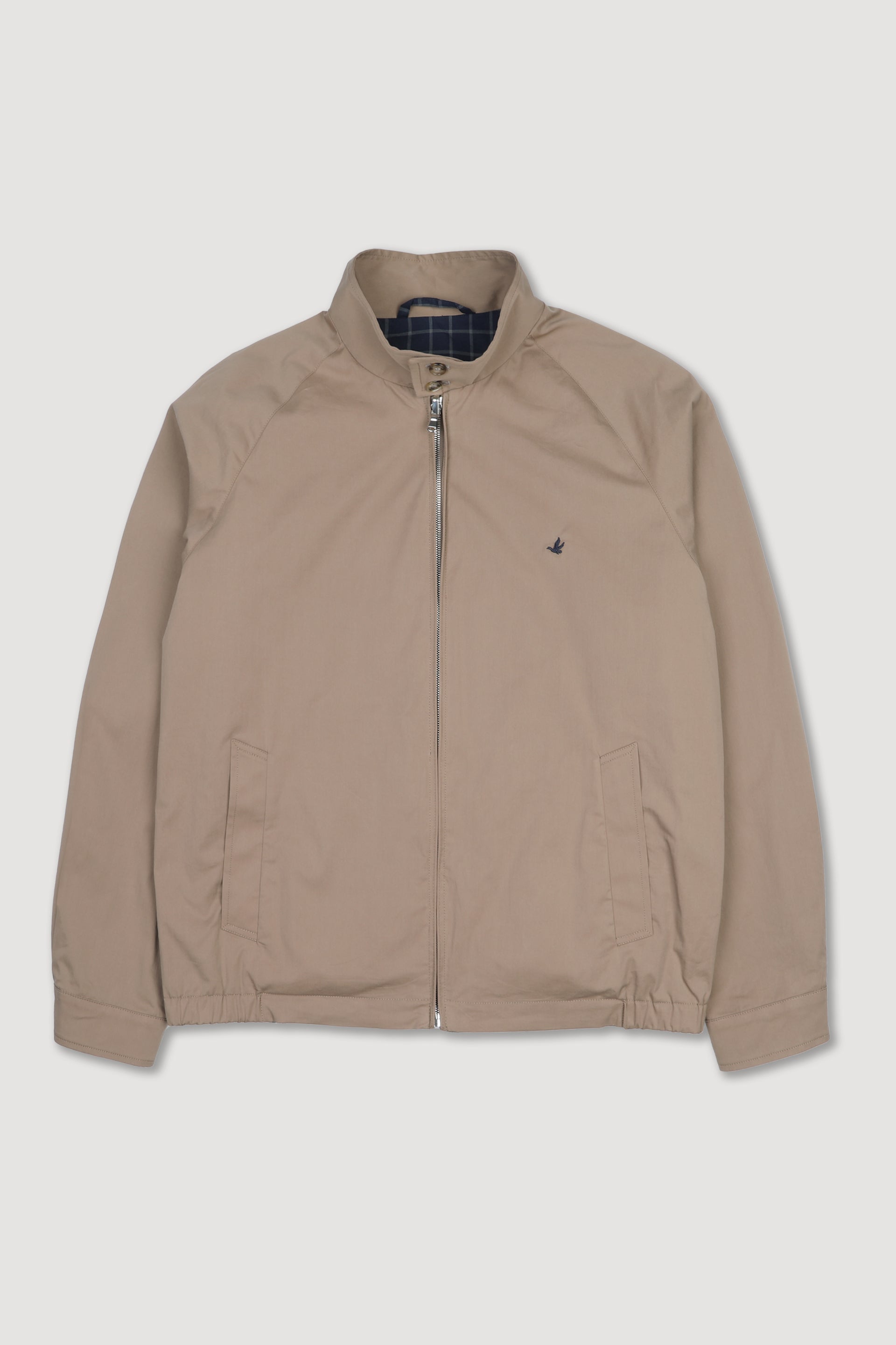 UOMO - GIUBBOTTO REVERSIBILE CON ZIP IN TESSUTO POPELINE MISTO COTONE STRETCH, FODERATO CON TESSUTO CHECK - Rovere