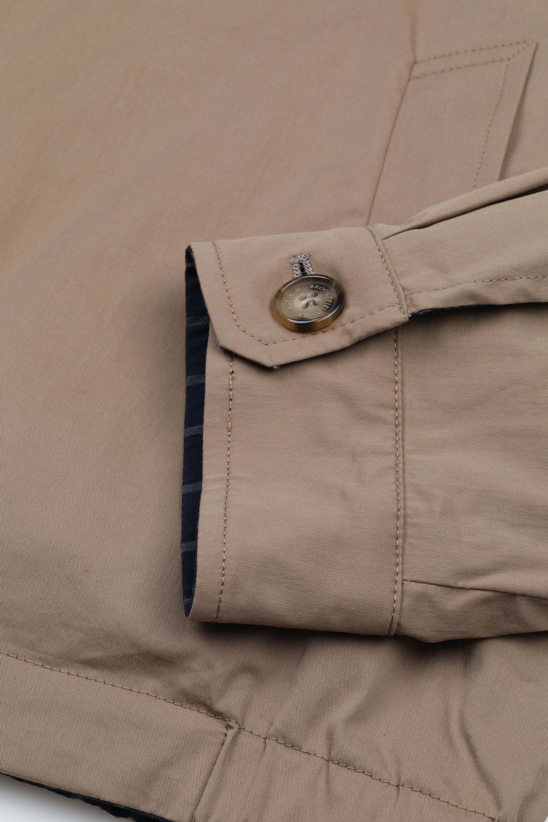 UOMO - GIUBBOTTO REVERSIBILE CON ZIP IN TESSUTO POPELINE MISTO COTONE STRETCH, FODERATO CON TESSUTO CHECK - Rovere