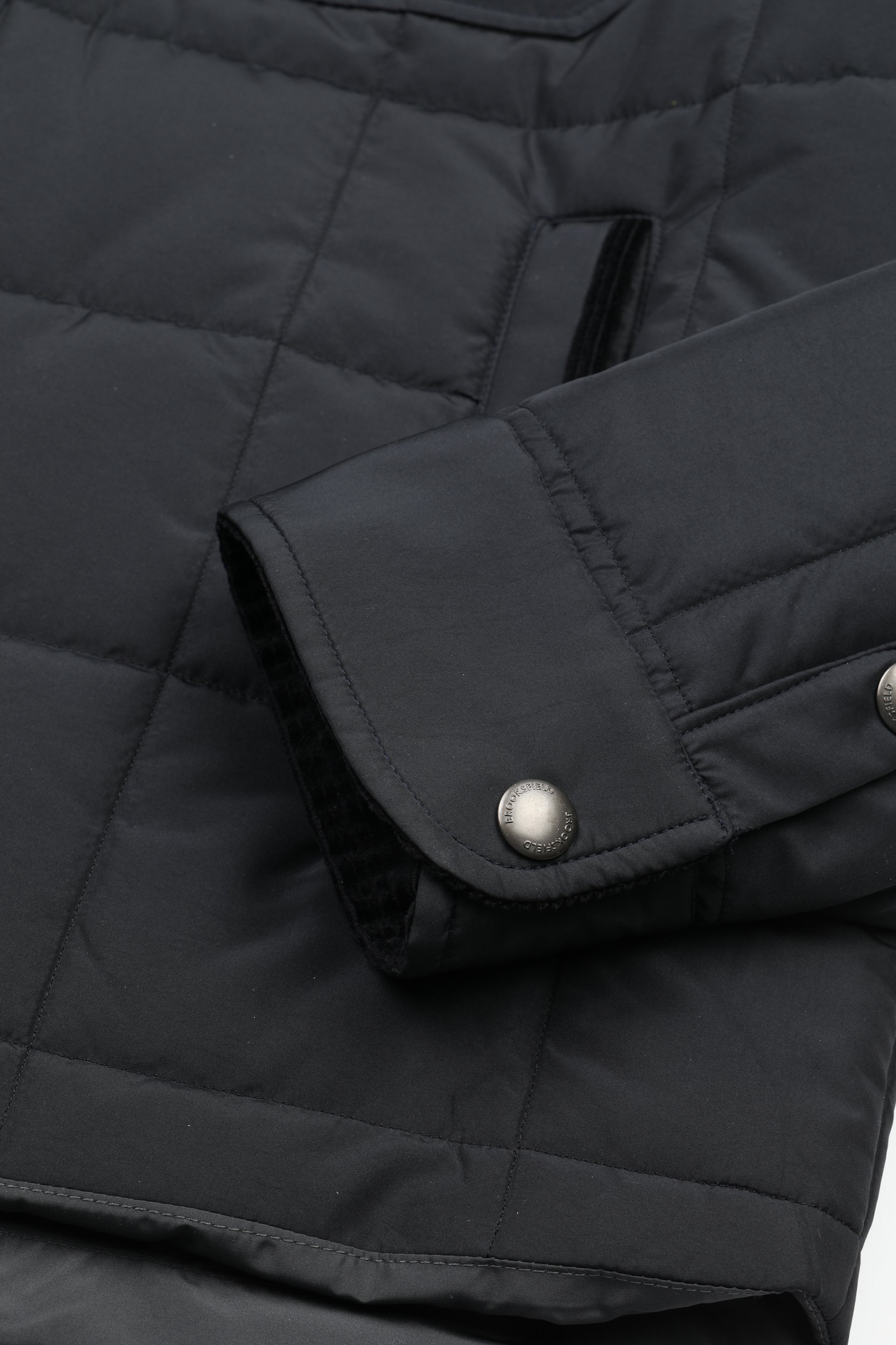 UOMO-OVERSHIRT CON BOTTONI A PRESSIONE IN TESSUTO MICROFIBRA WATER-REPELLENT TRAPUNTATO, DETTAGLI IN VELLUTO, FODERA LISCIA - Navy